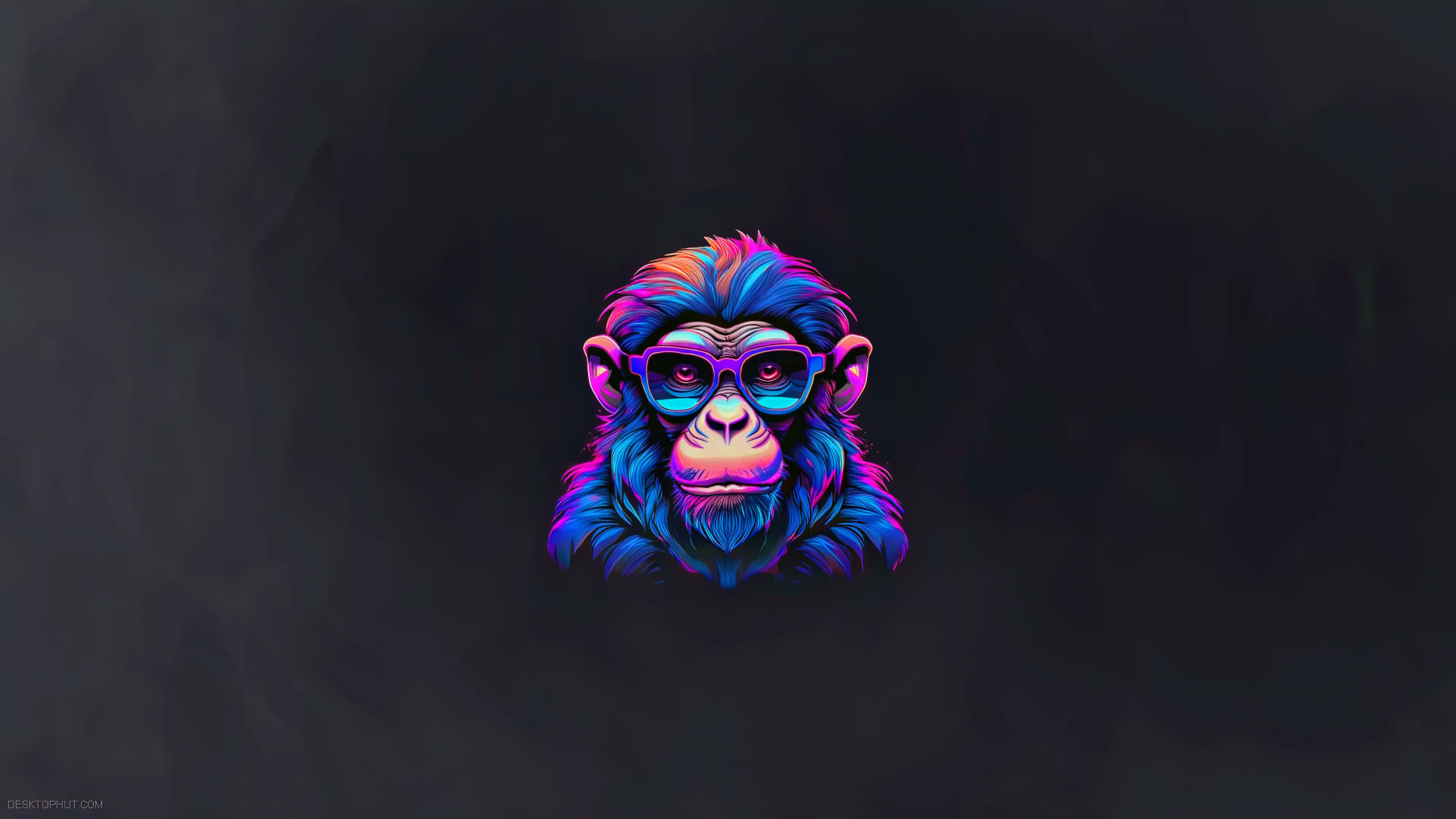Neon Monkey Portrait Live Wallpaper