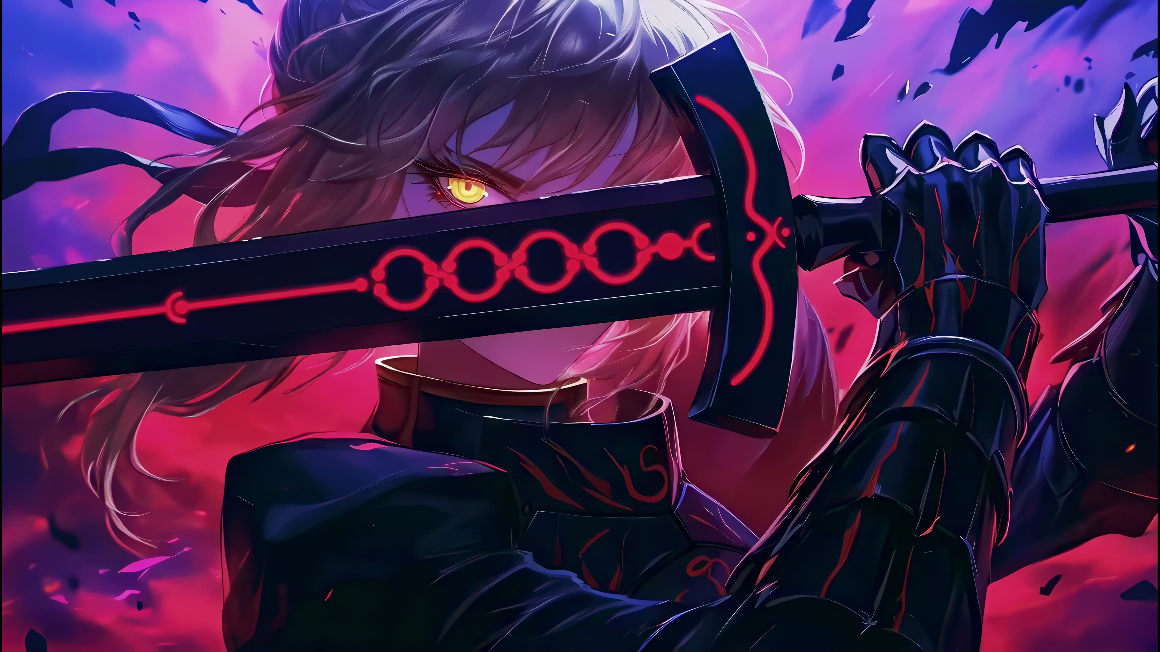 Warrior Girl With Glowing Sword Live Wallpaper