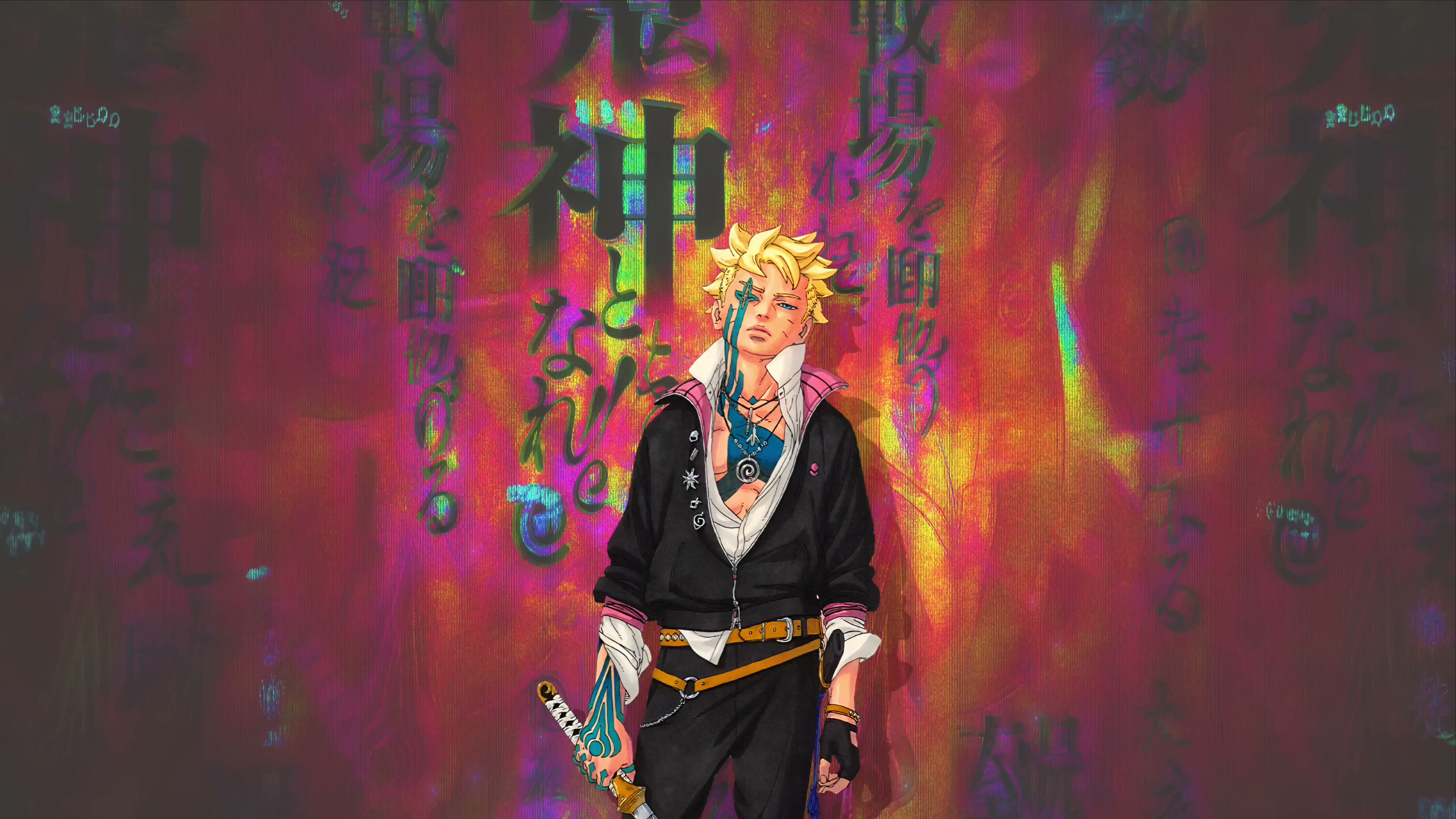 Uzumaki Boruto Karma Seal Red Aesthetic Live Wallpaper
