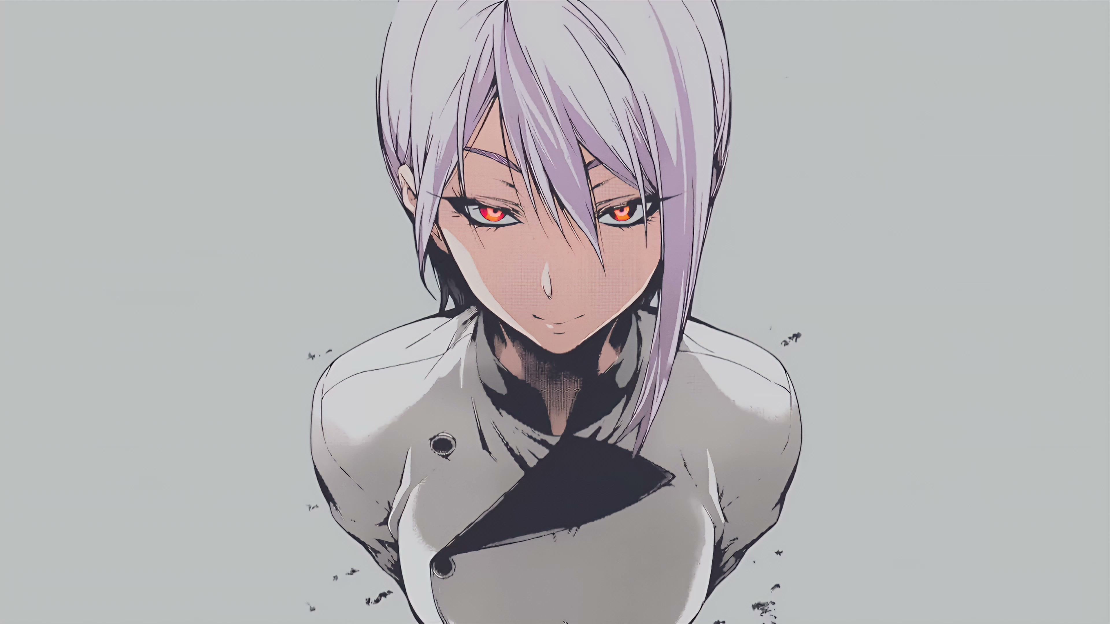 White Hair Anime Girl 4K Live Wallpaper