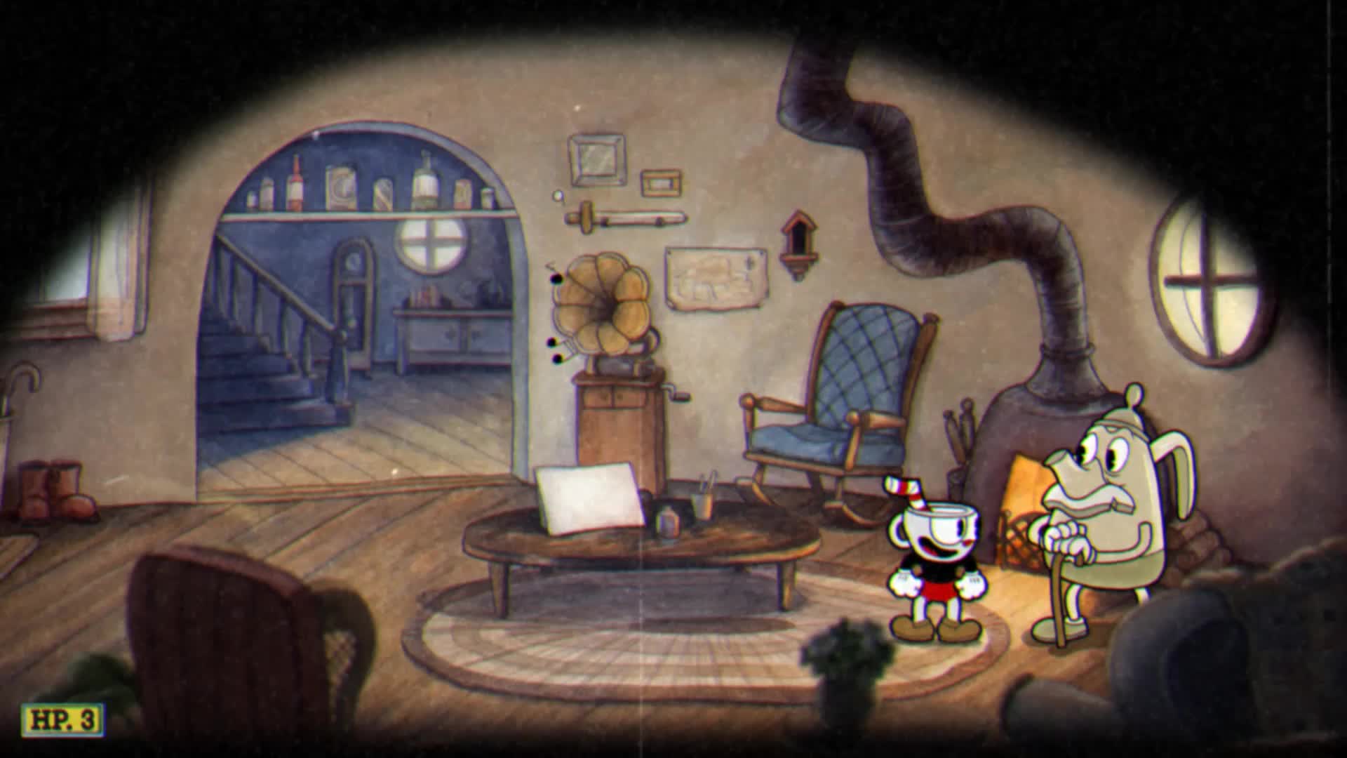 Cuphead Game Elder Kettles Indoor House Background Live Wallpaper