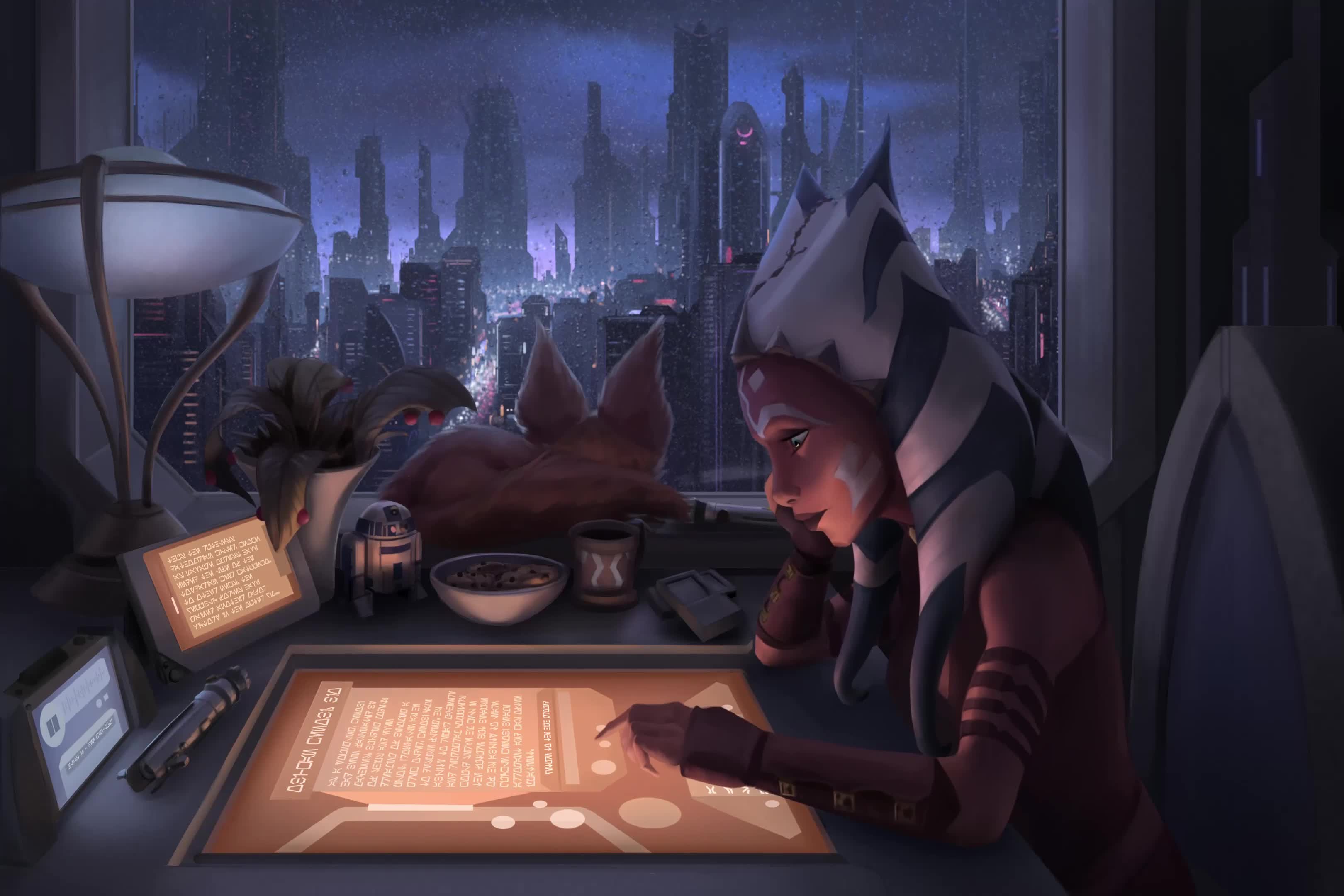 Star Wars Lofi Ahsoka Live Wallpaper