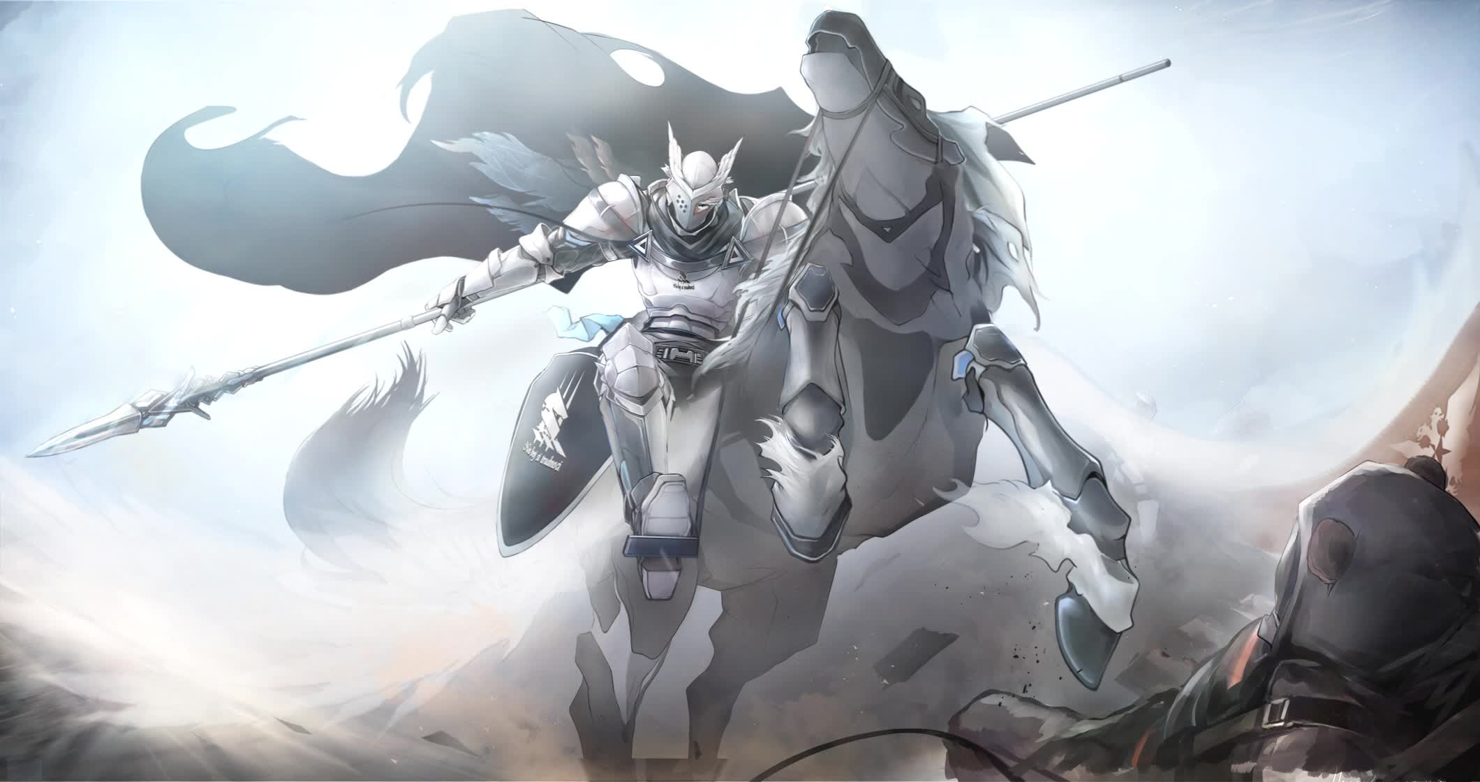 Tomorrows Ark - Battle Knight - Pegasus Of The Silver Spear Live Wallpaper