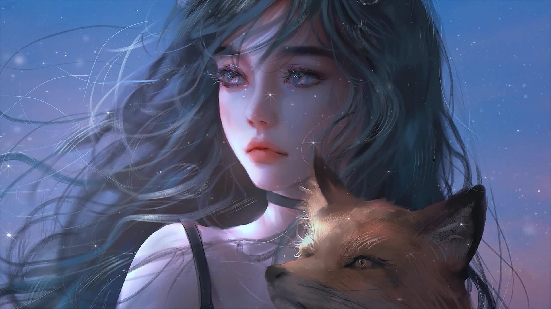 Girl And Fox Live Wallpaper