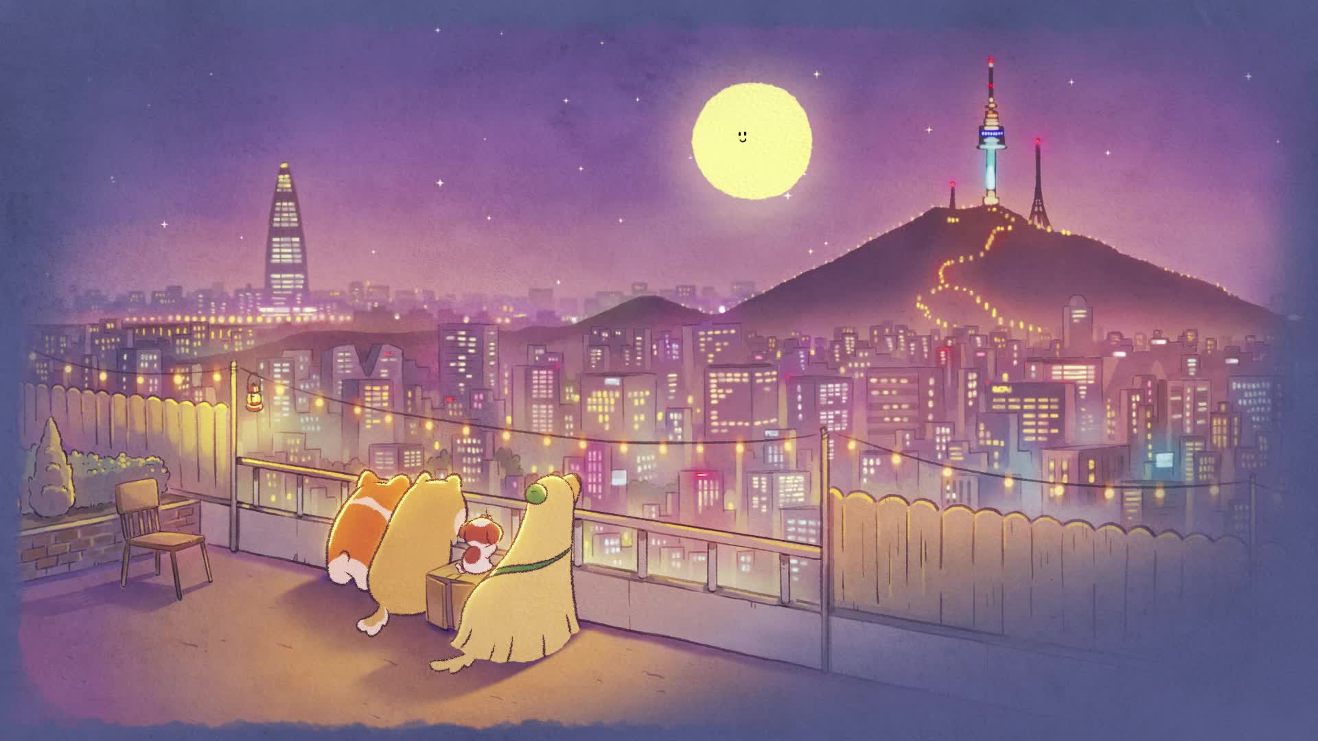 Doggie Corgi - Star Gracing Live Wallpaper