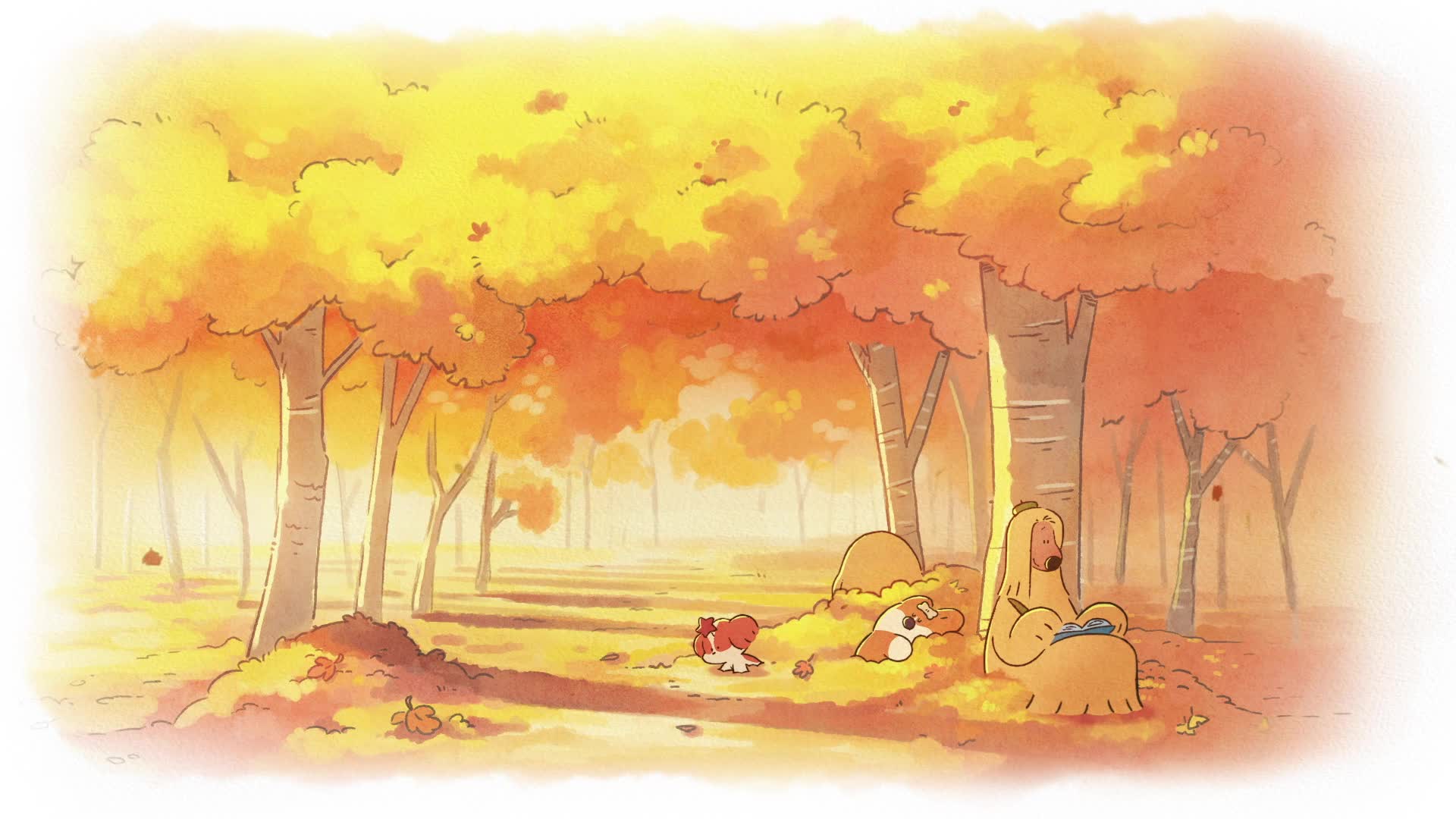 Doggie Corgi In Fall Live Wallpaper