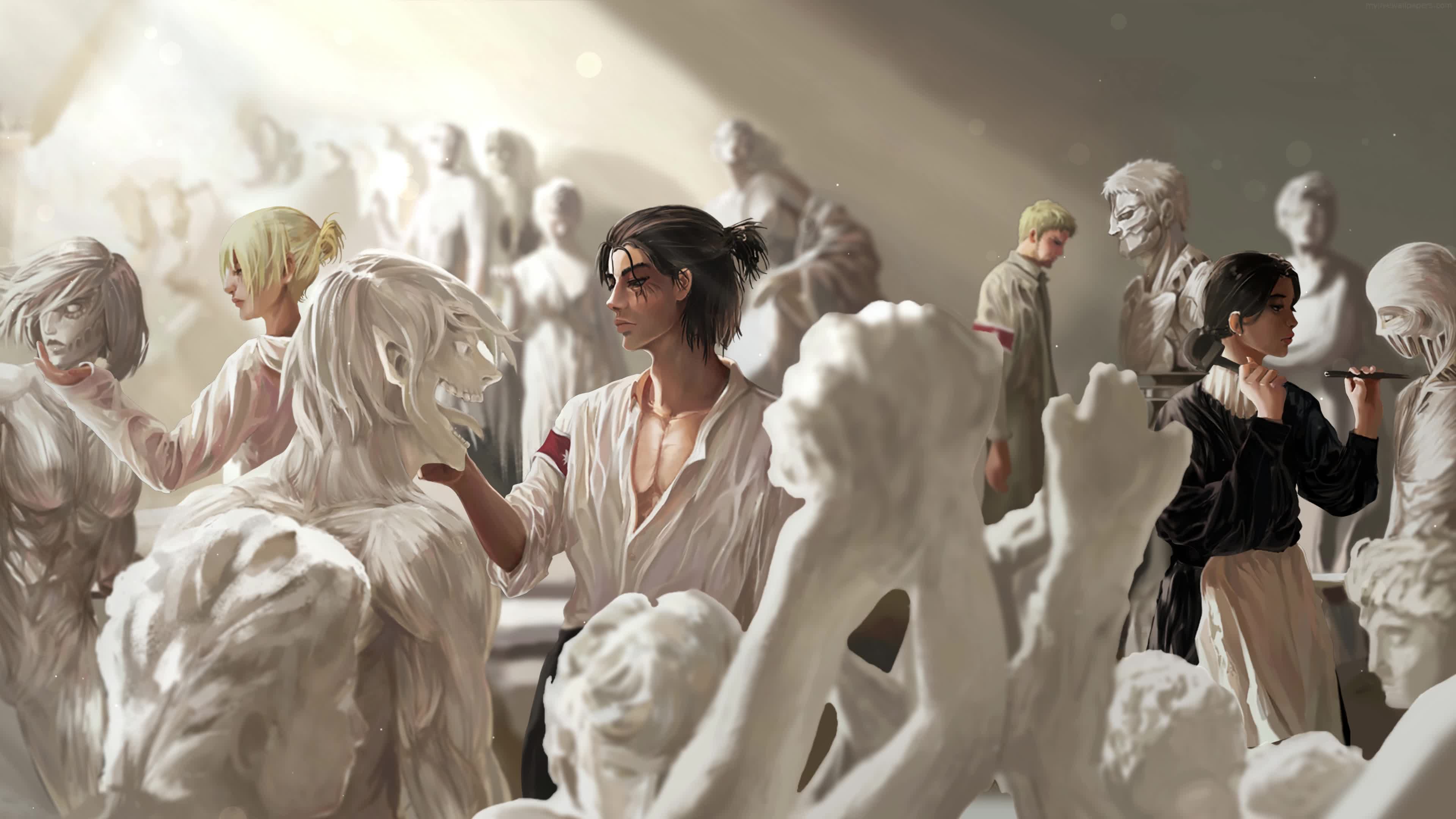 Sculptures - Attack On Titan Live Wallpaper
