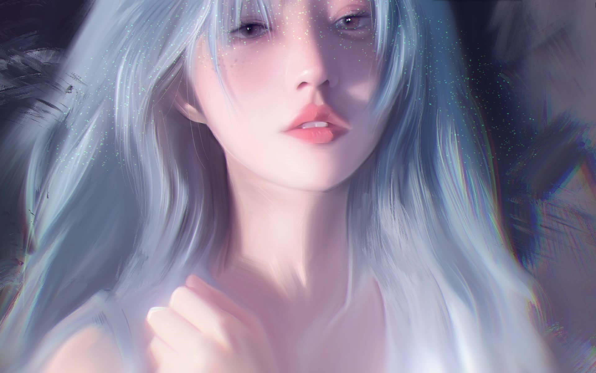Blue Hair Girl Live Wallpaper