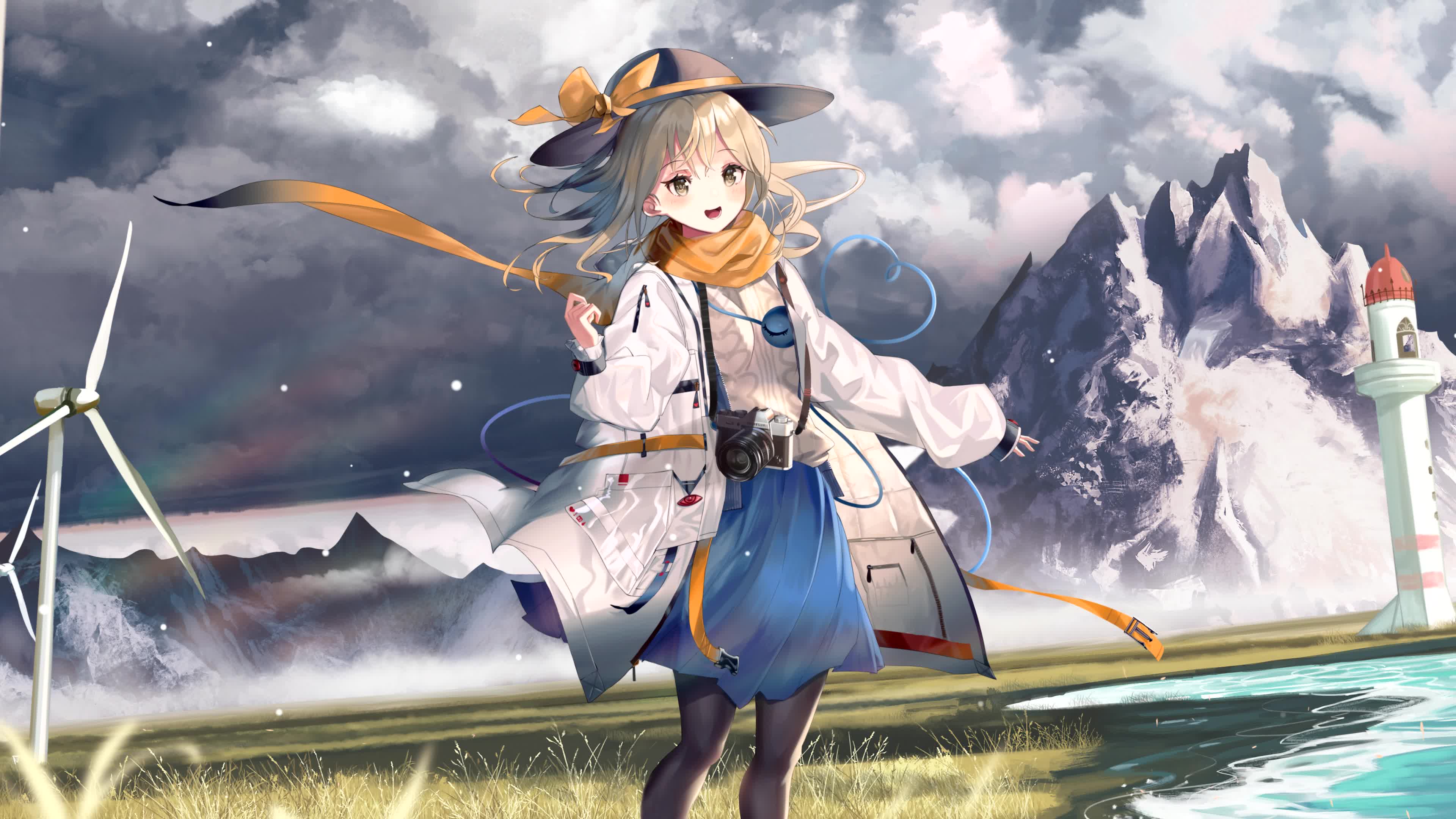 Happy Travelling Girl Live Wallpaper
