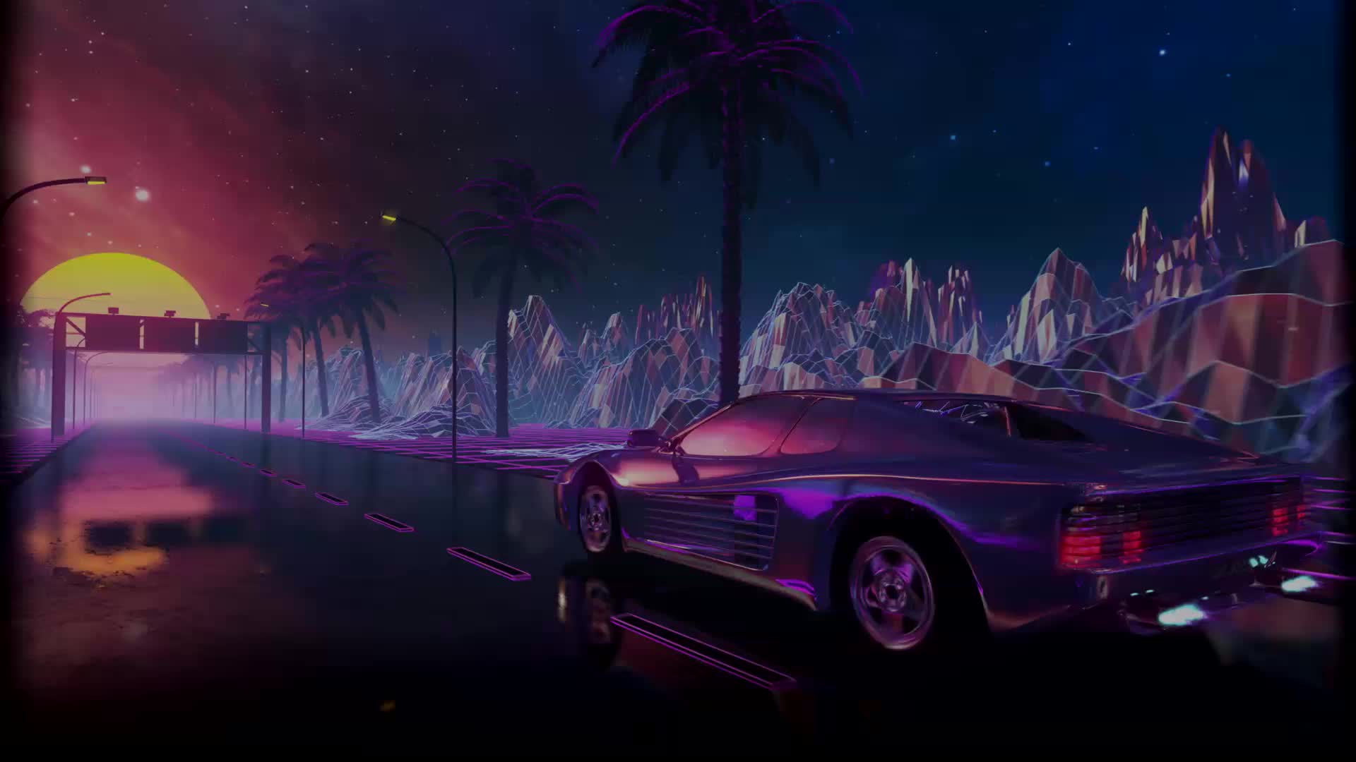 Retro Wave Live Wallpaper | 1920x1080