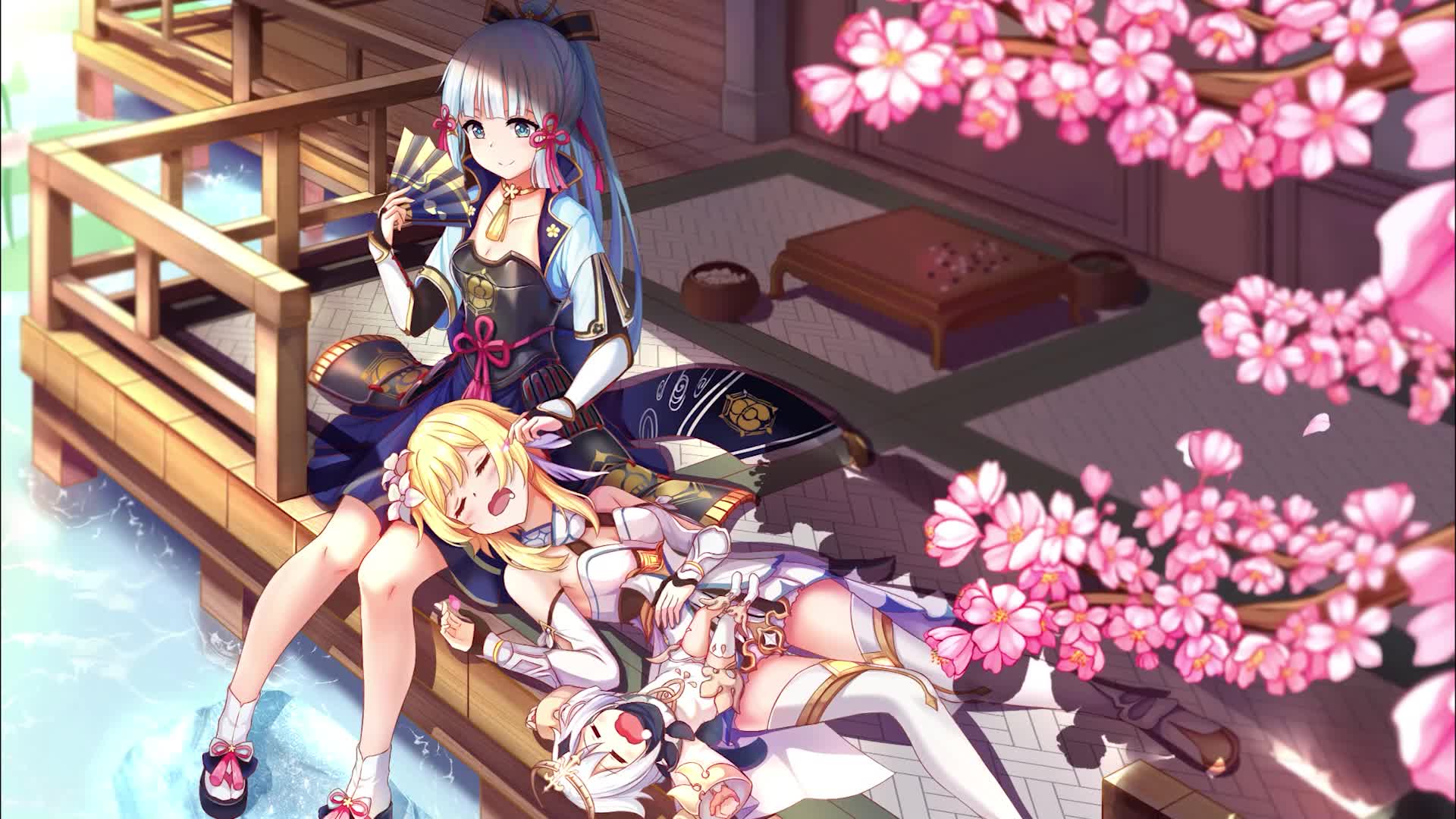 Genshin Impact - Ayaka & Lumine Live Wallpaper