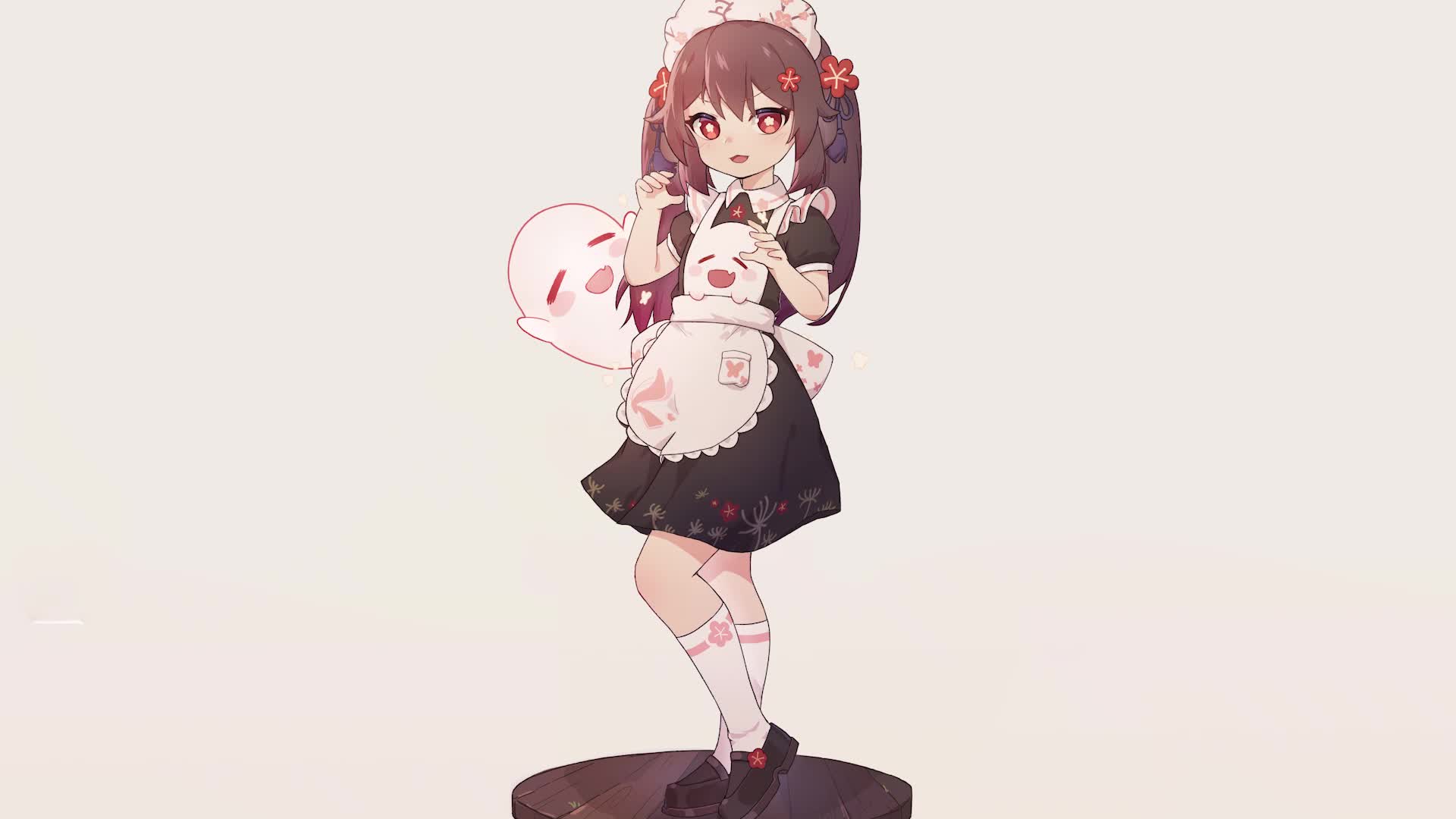 Hutao Chibi-Genshin Impact Live Wallpaper