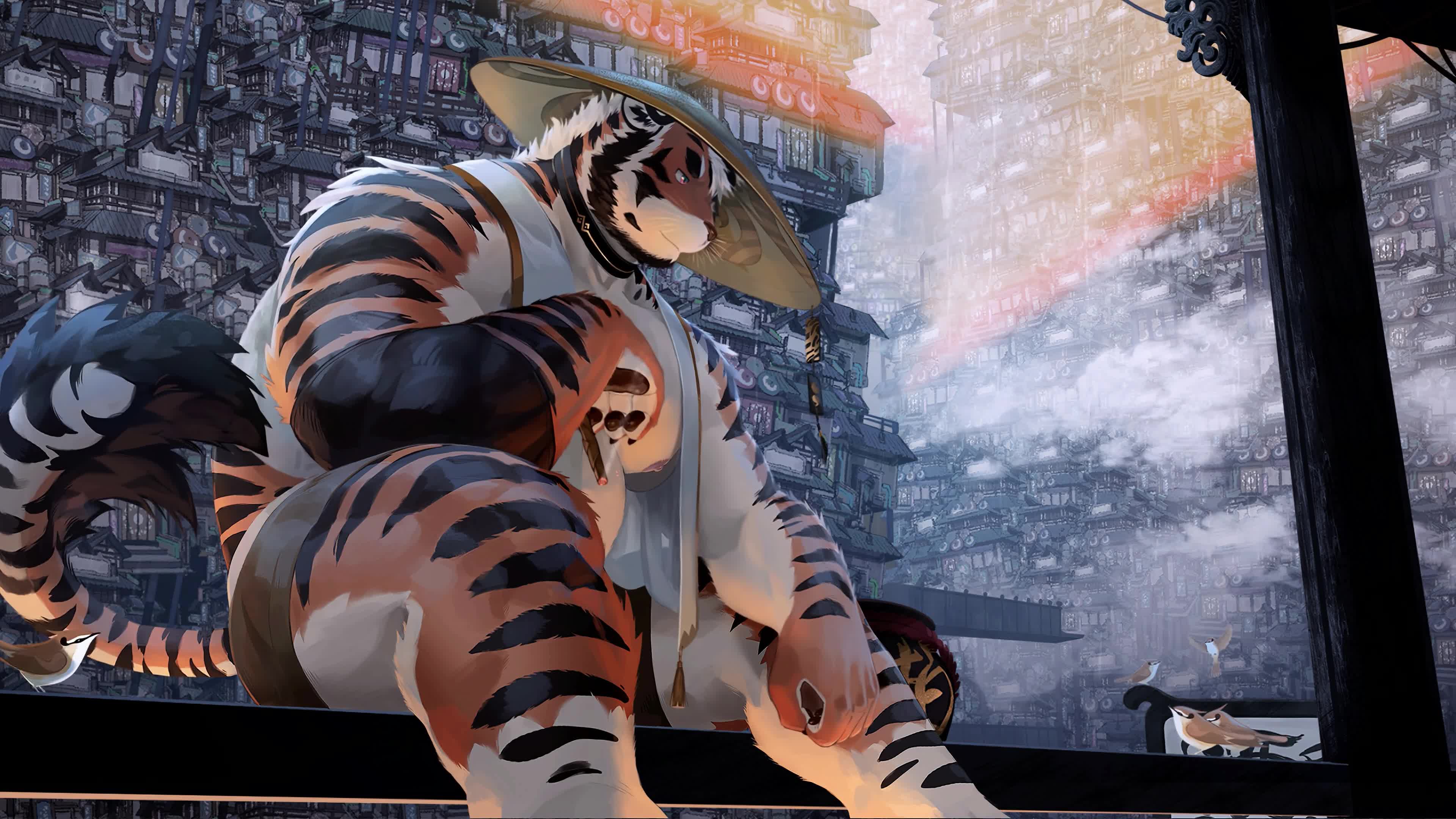 Furry Tiger Live Wallpaper