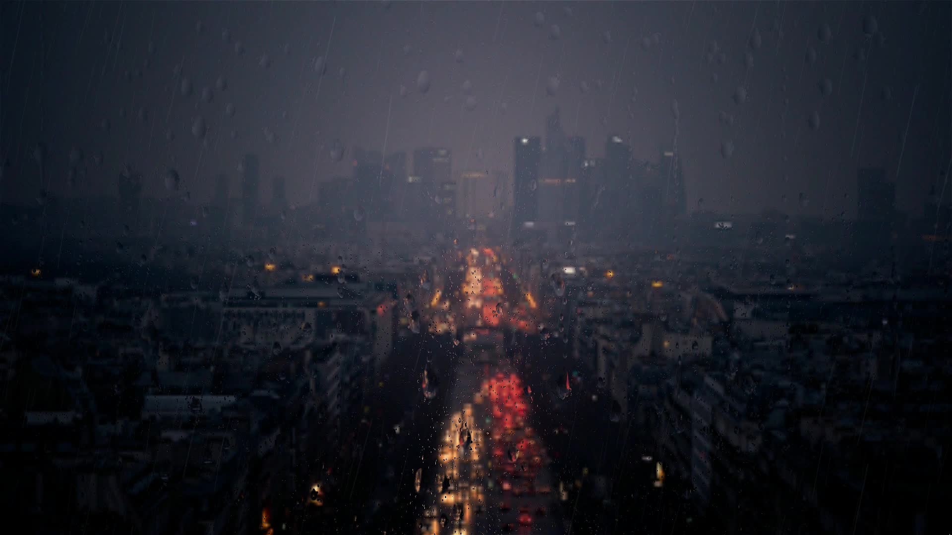 The City In The Rain Live Wallpaper