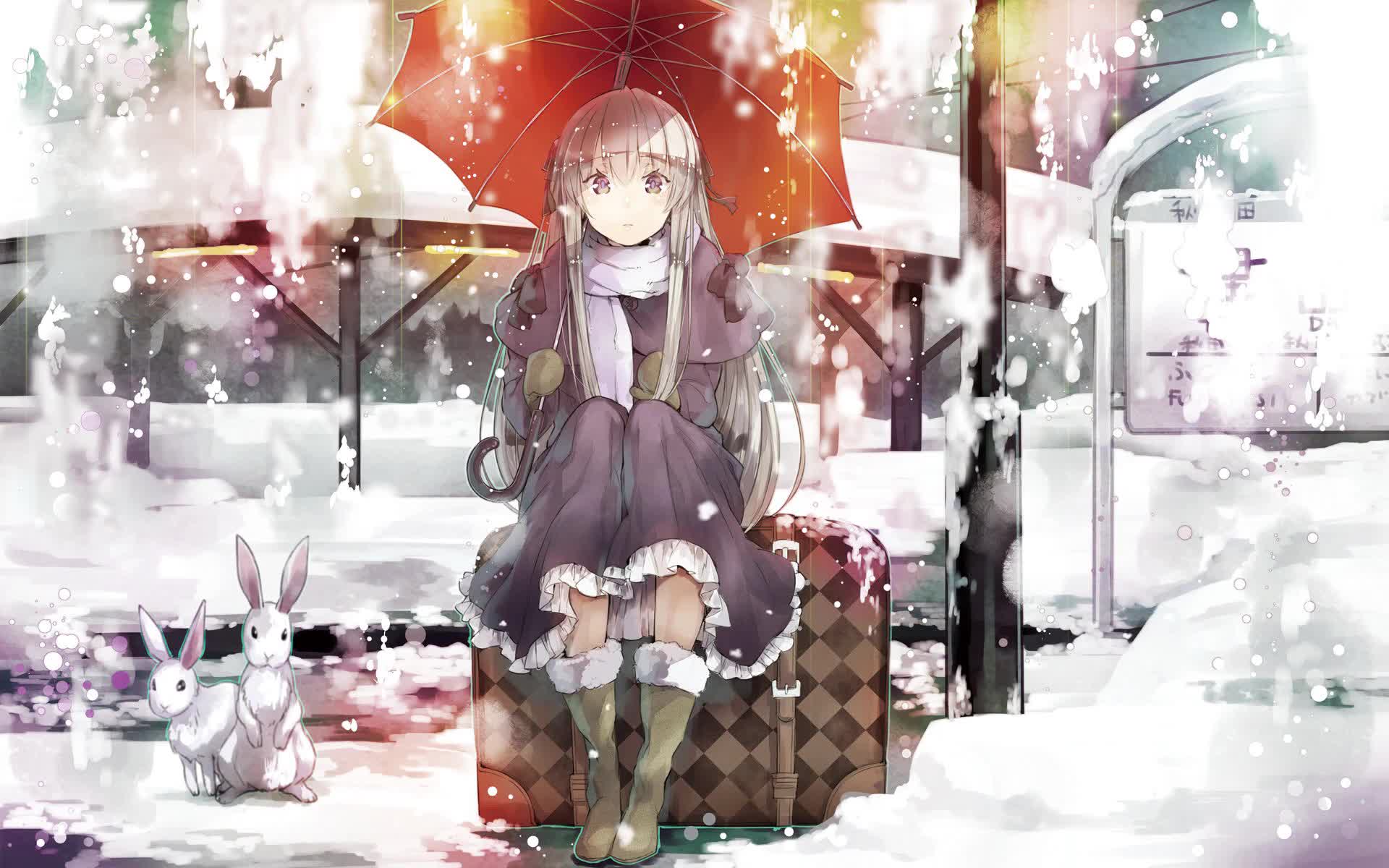 Winter Anime Girl Live Wallpaper