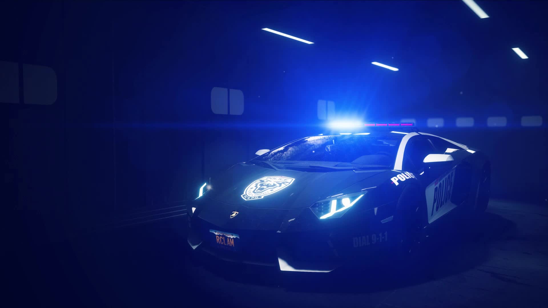 Lamborghini Aventador Police Live Wallpaper