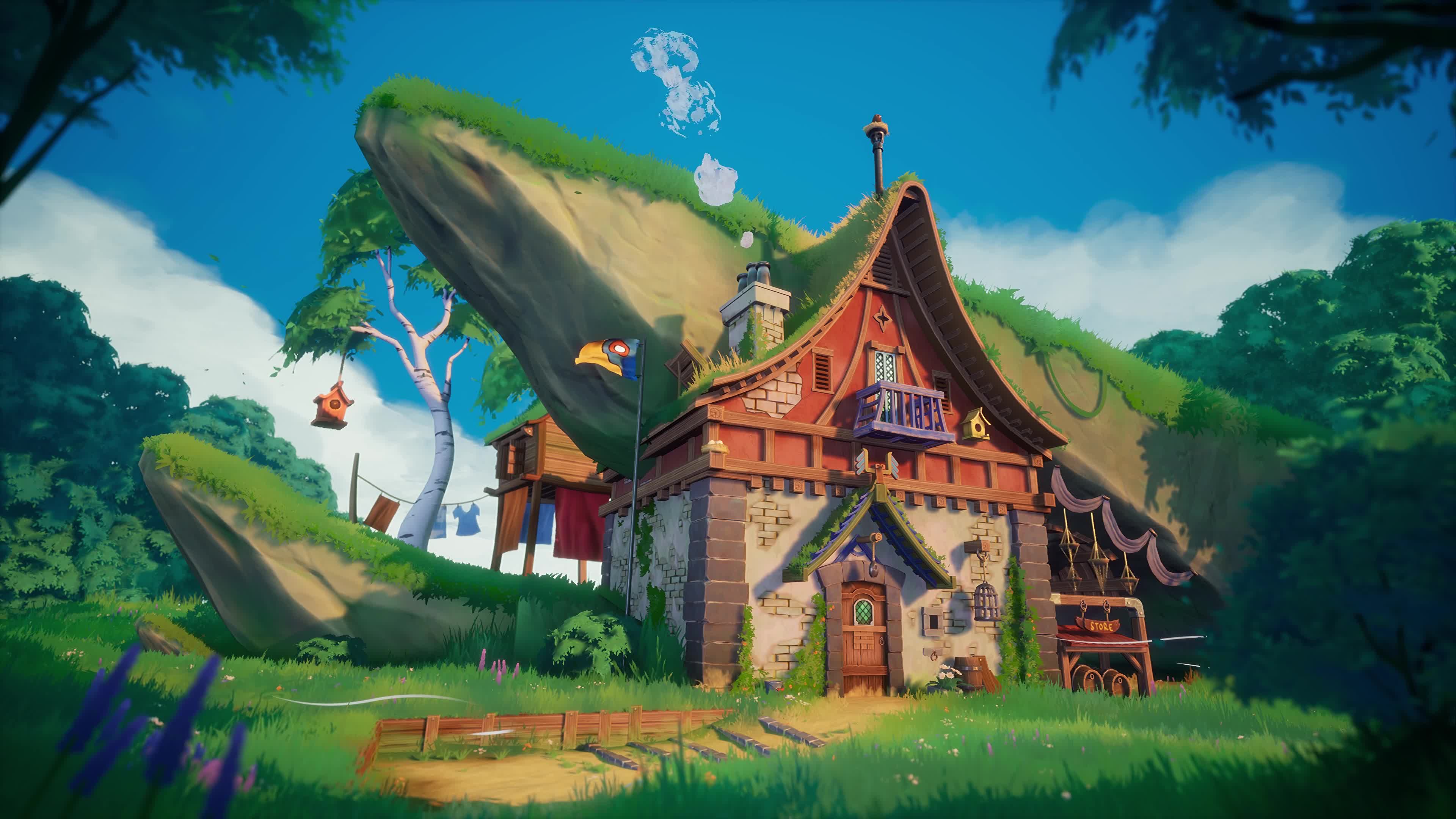 Bird House - Stylized Landscape Live Wallpaper