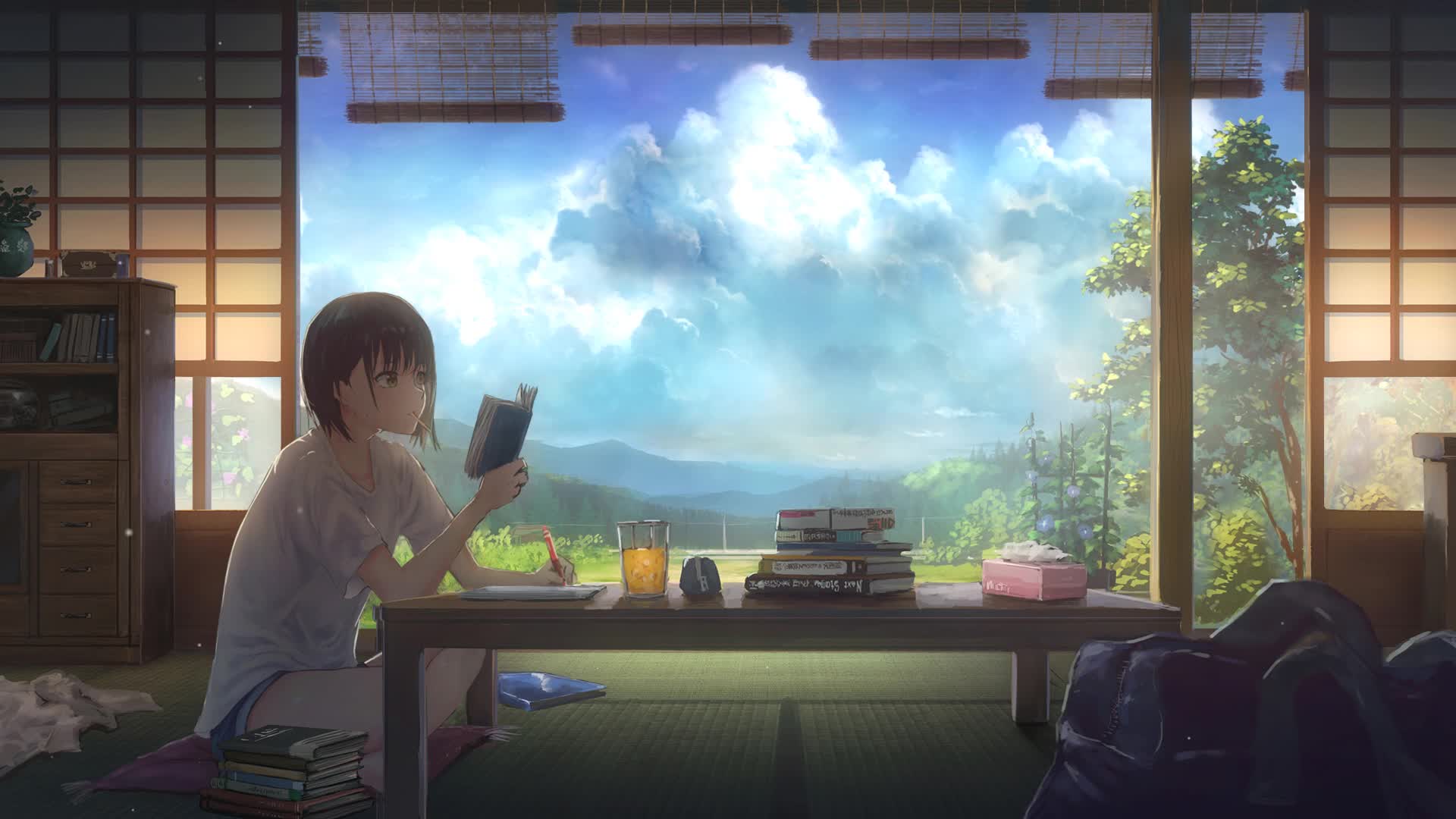 Summer Student - Study At Home Live Wallpaper