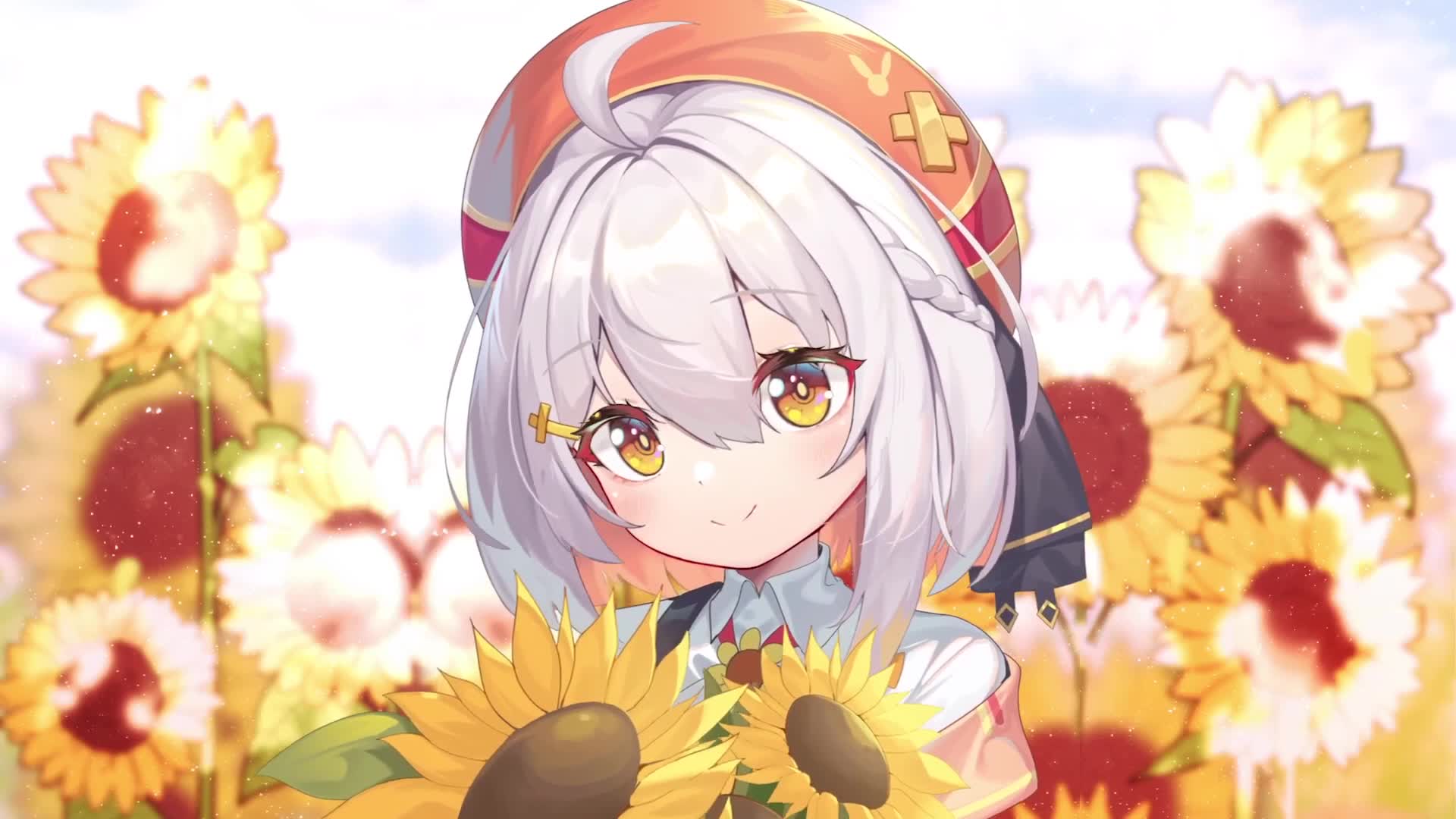 Genshin Impact - Noelle In Sunflower Garden Live Wallpaper