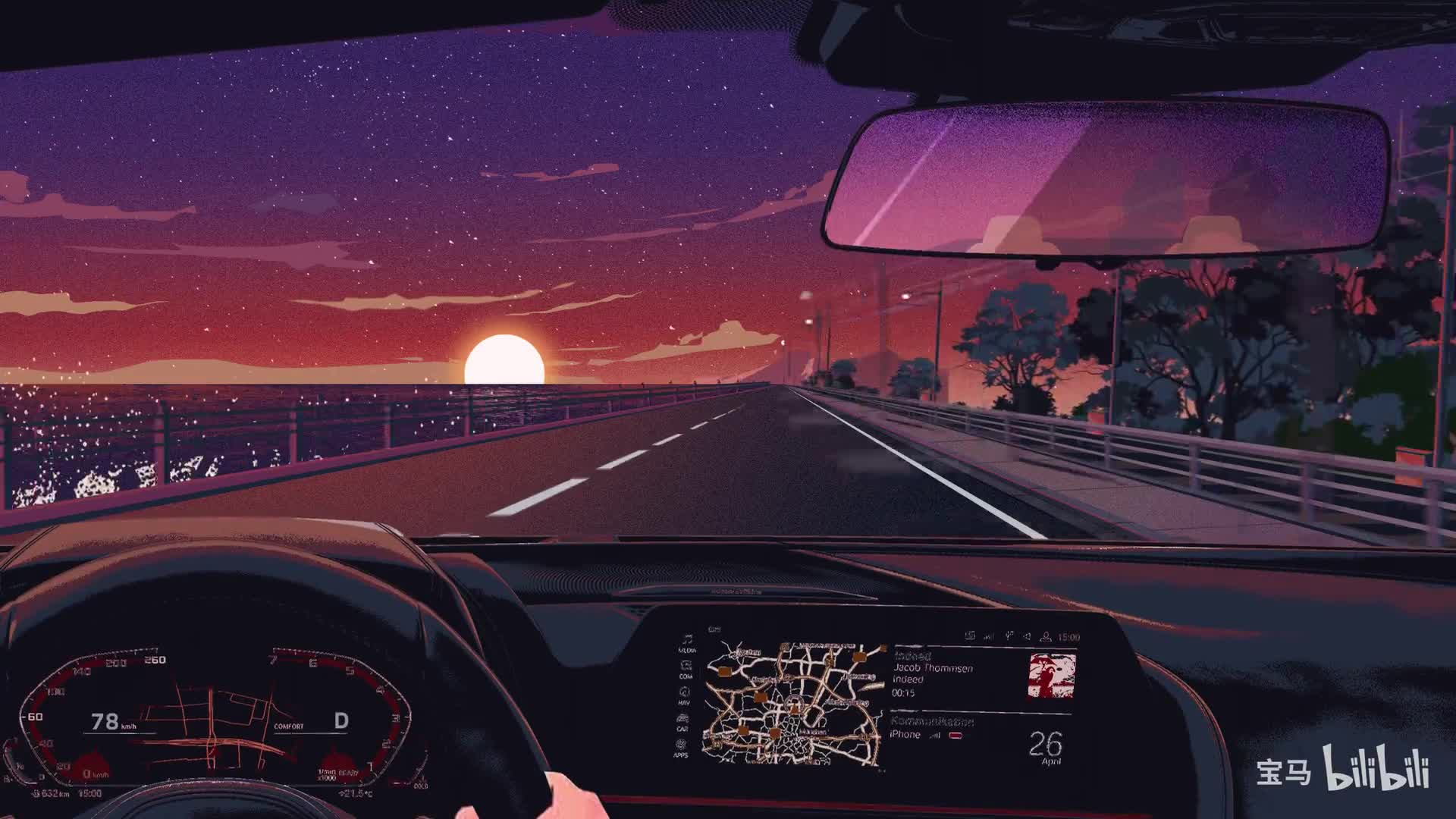 Seaside, Sunset, Lofi & Bmw Live Wallpaper