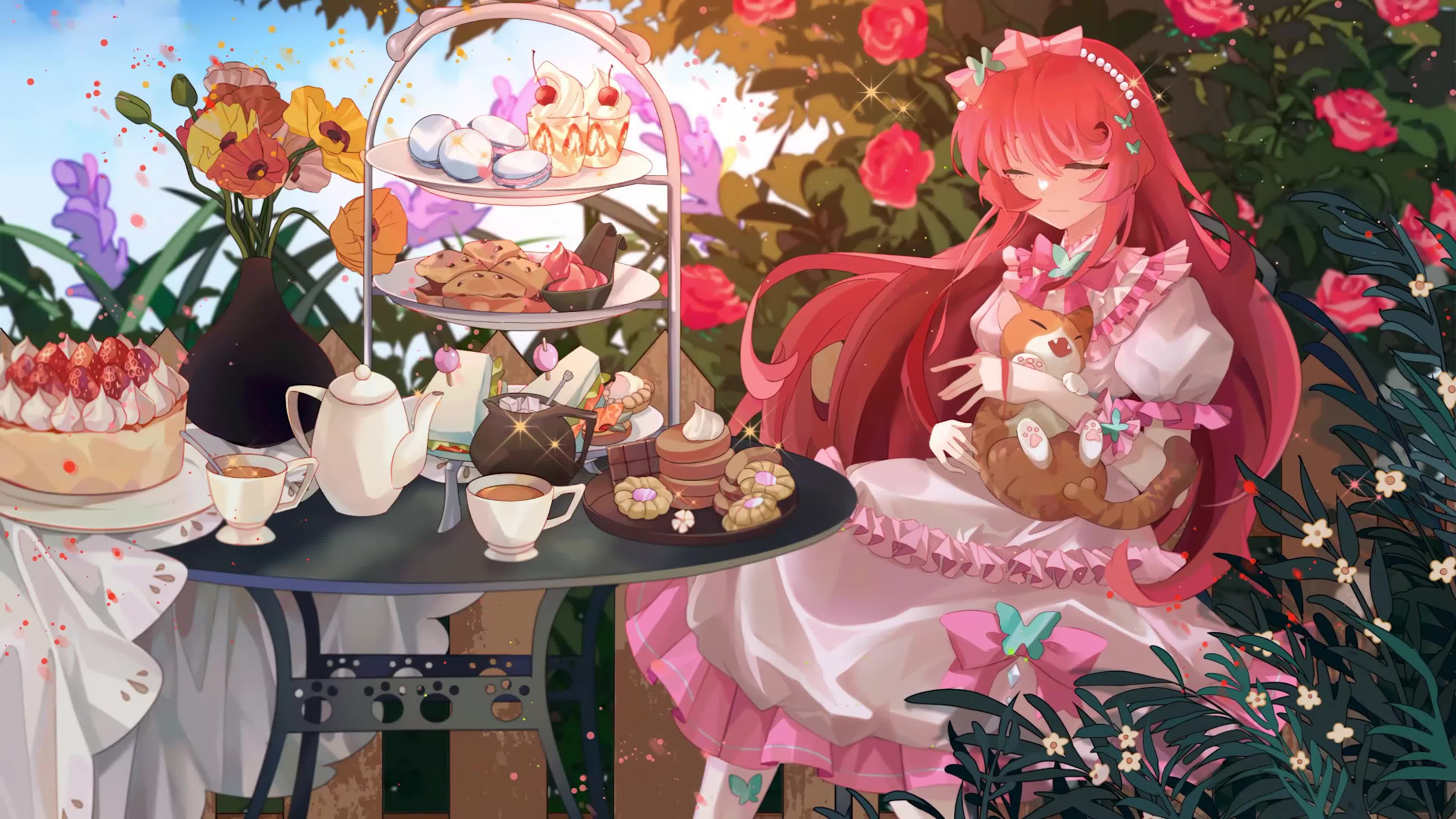 Sakura Miko - Afternoon Tea Break Live Wallpaper