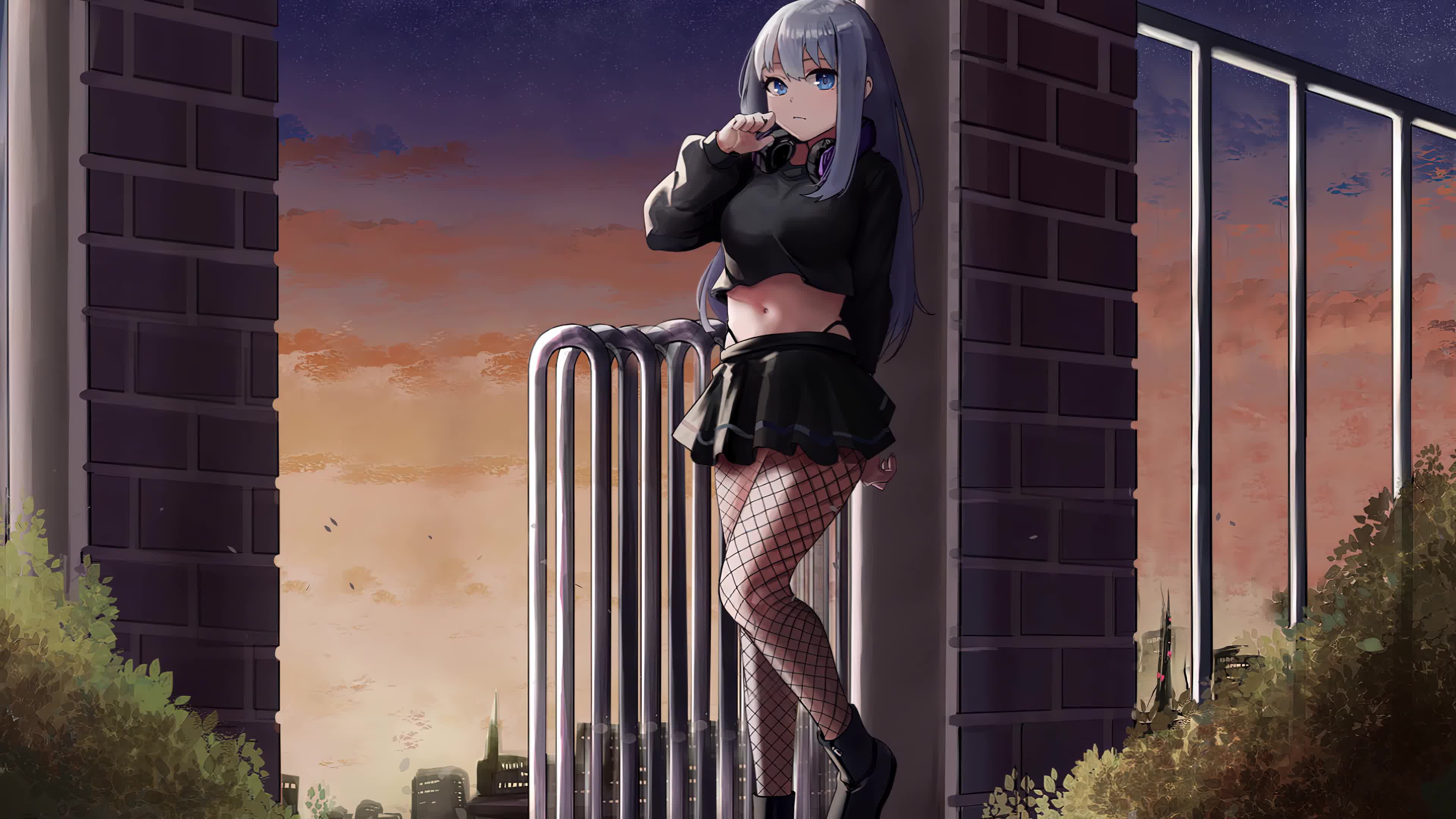 Shiro Standing Against A Wall Live Wallpaper