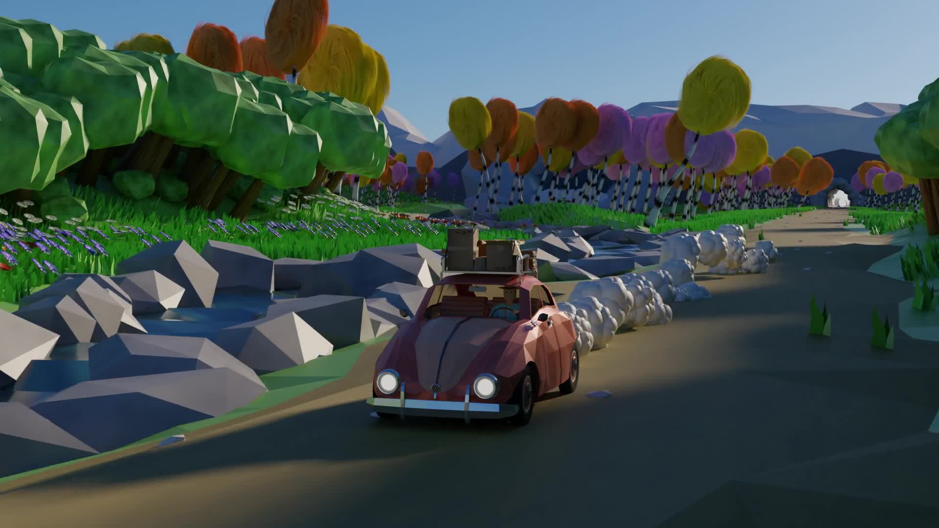 Low Poly Trip Live Wallpaper