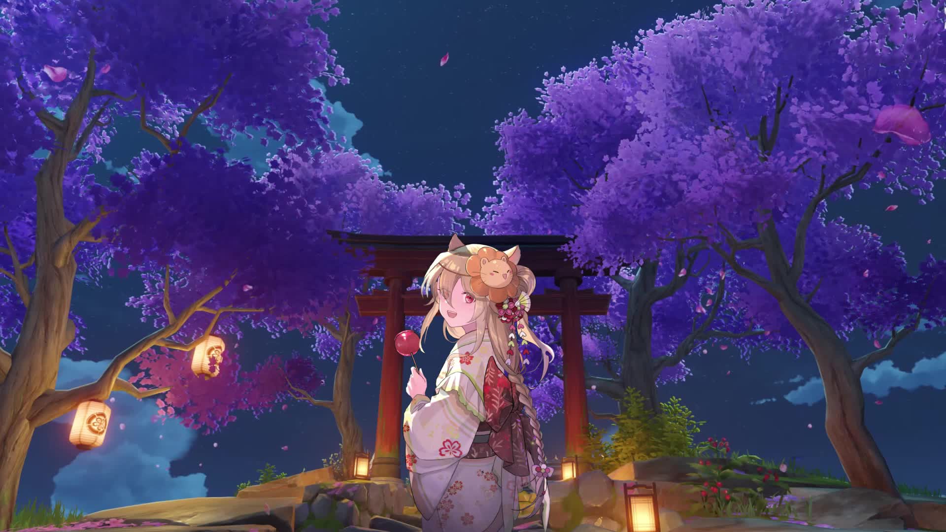 Leona Kimono Live Wallpaper