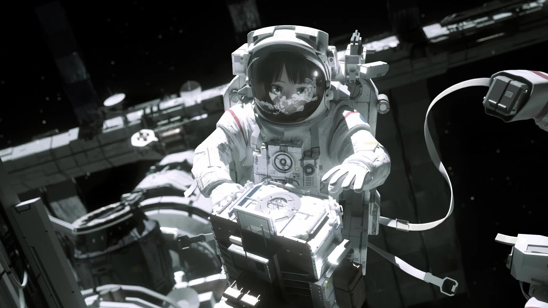 Anime Space Girl Live Wallpaper