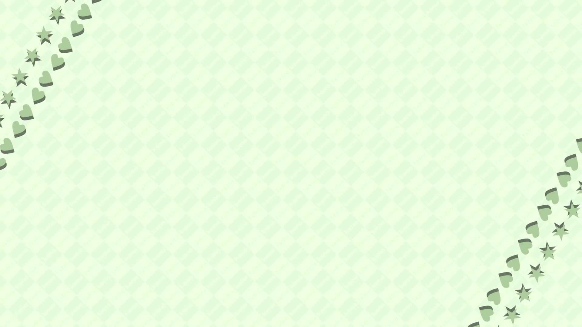 Green Background - Heart & Star Live Wallpaper