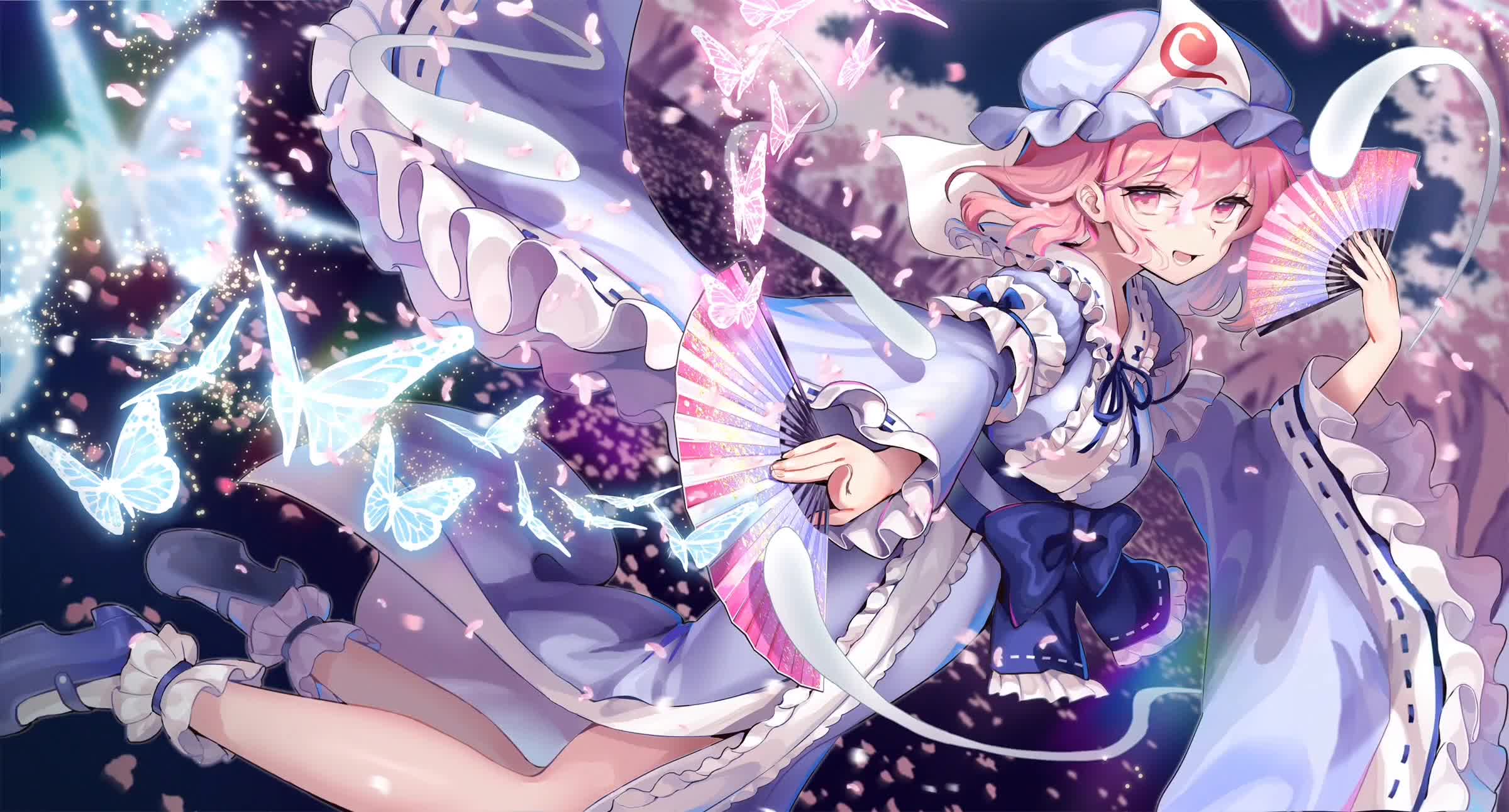 Touhou-Yuyuko Saigyouji-Cherry Blossom Live Wallpaper | 1920x1080