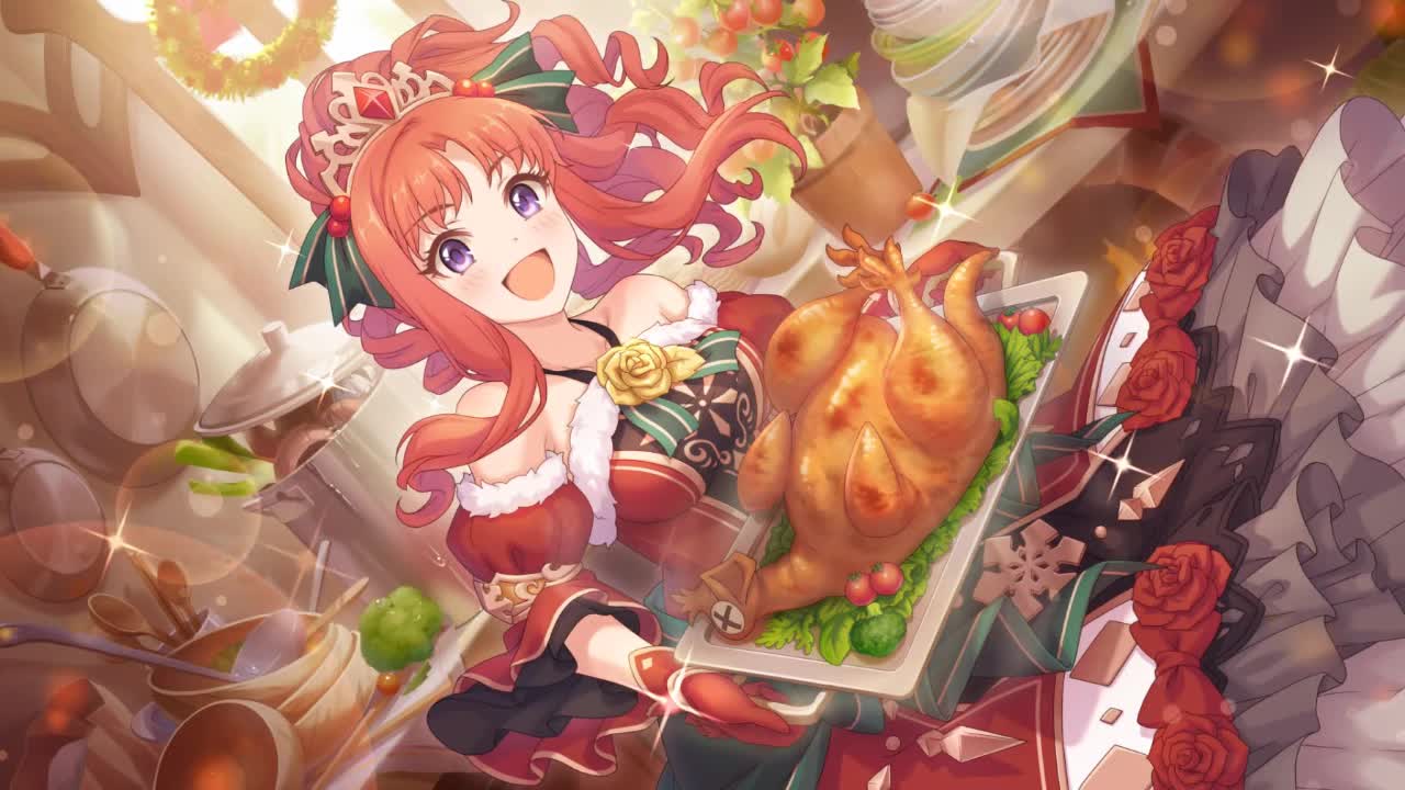 Princess Connect! Re:dive Akino Toudou In Christmas Live Wallpaper
