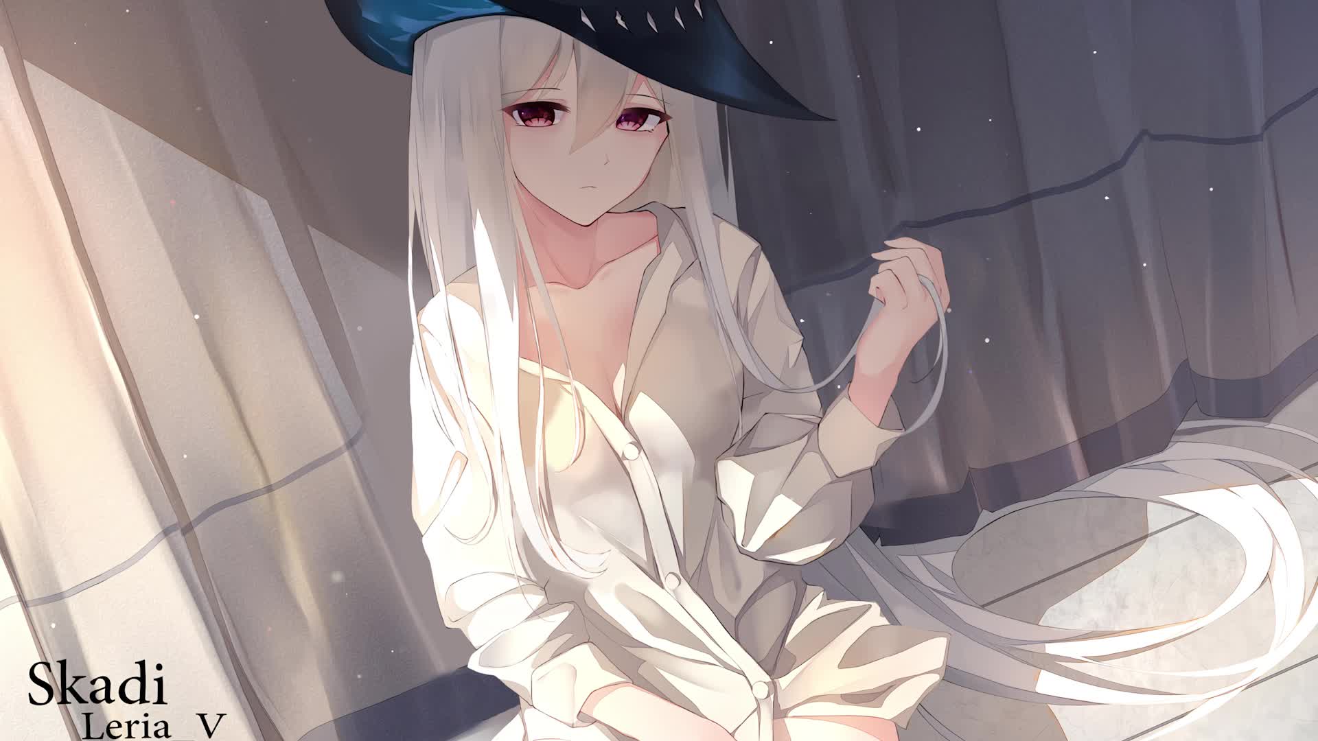 Skadi In White Shirt Live Wallpaper