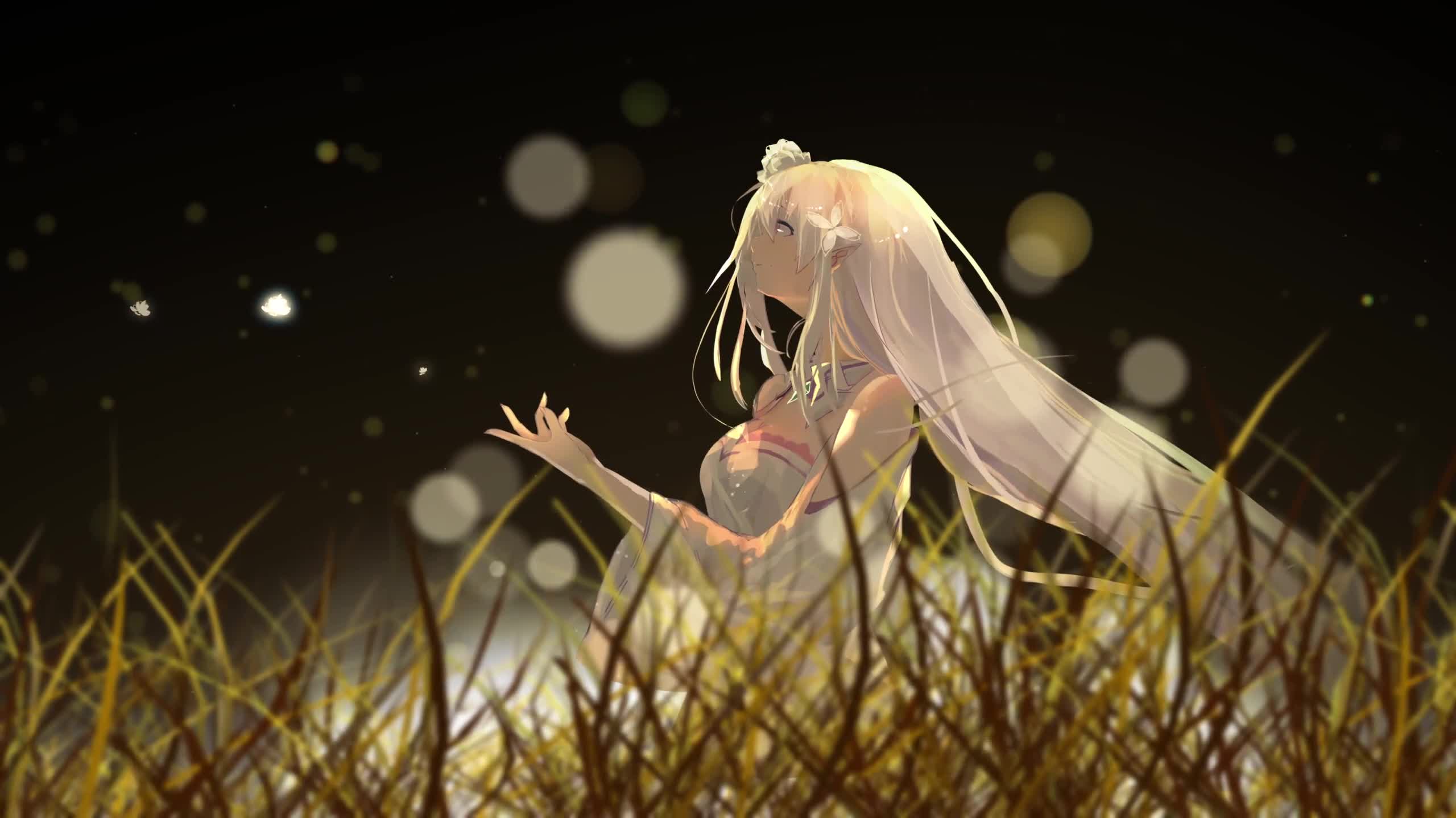 Re: Zero Emilia At Night Live Wallpaper