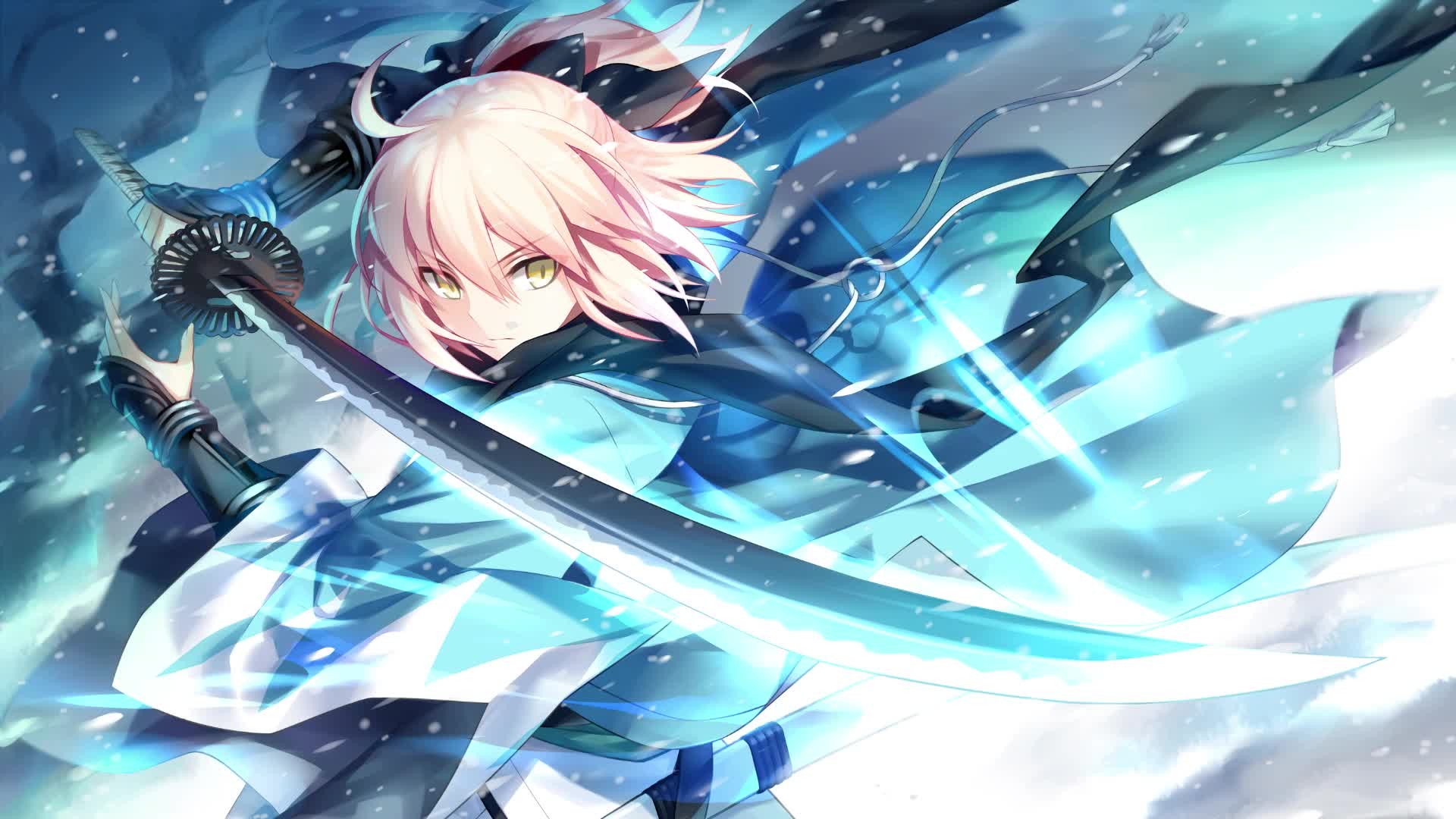 Okita Souji Game Fate Grand Order Live Wallpaper