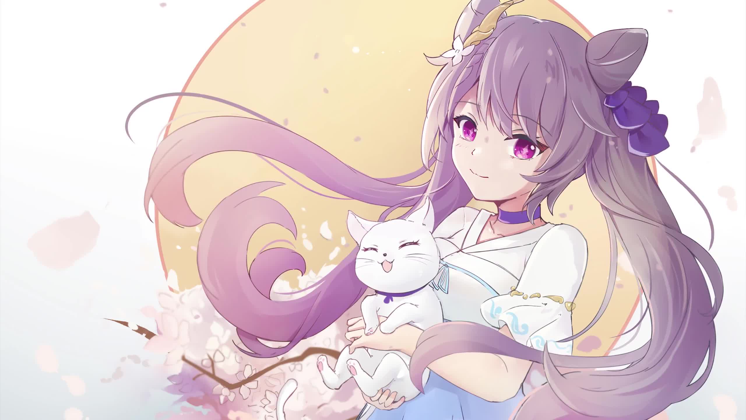 Genshin Impact Keqing Cat Live Wallpaper