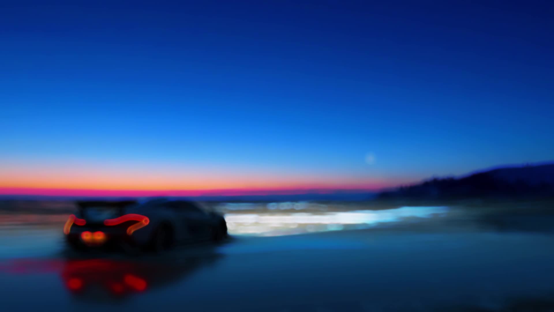 Sport Car At The Beach Live Wallpaper