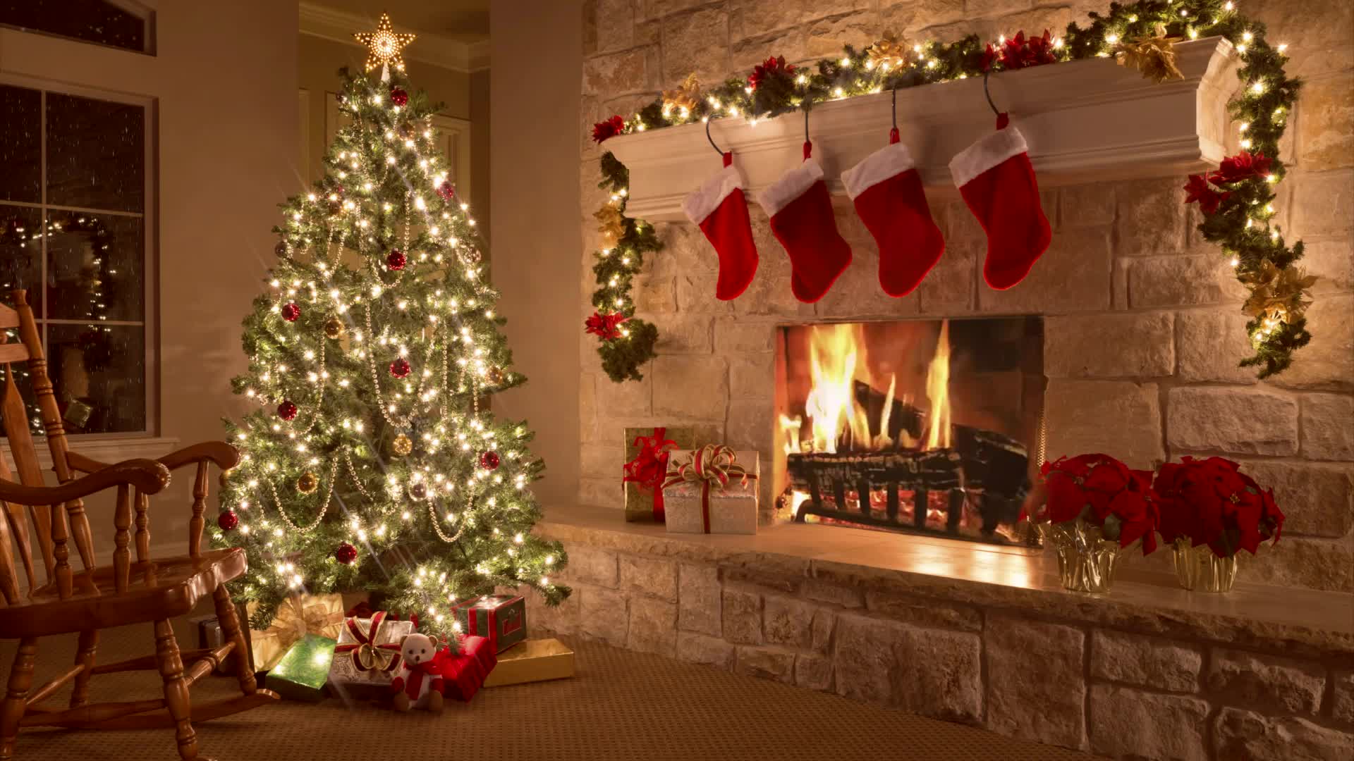 Christmas Living Room Live Wallpaper