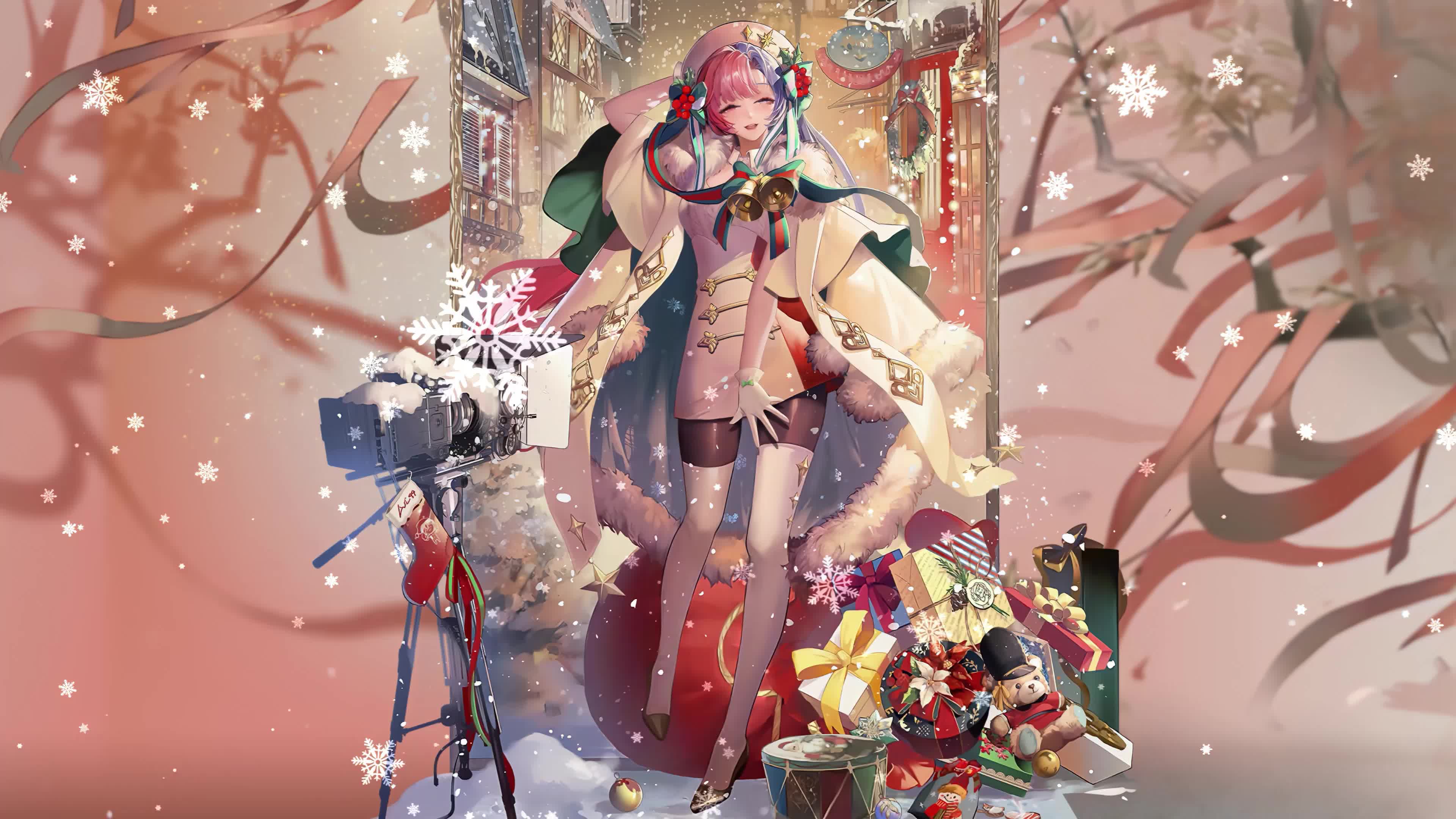 Anime Girl In Winter Live Wallpaper