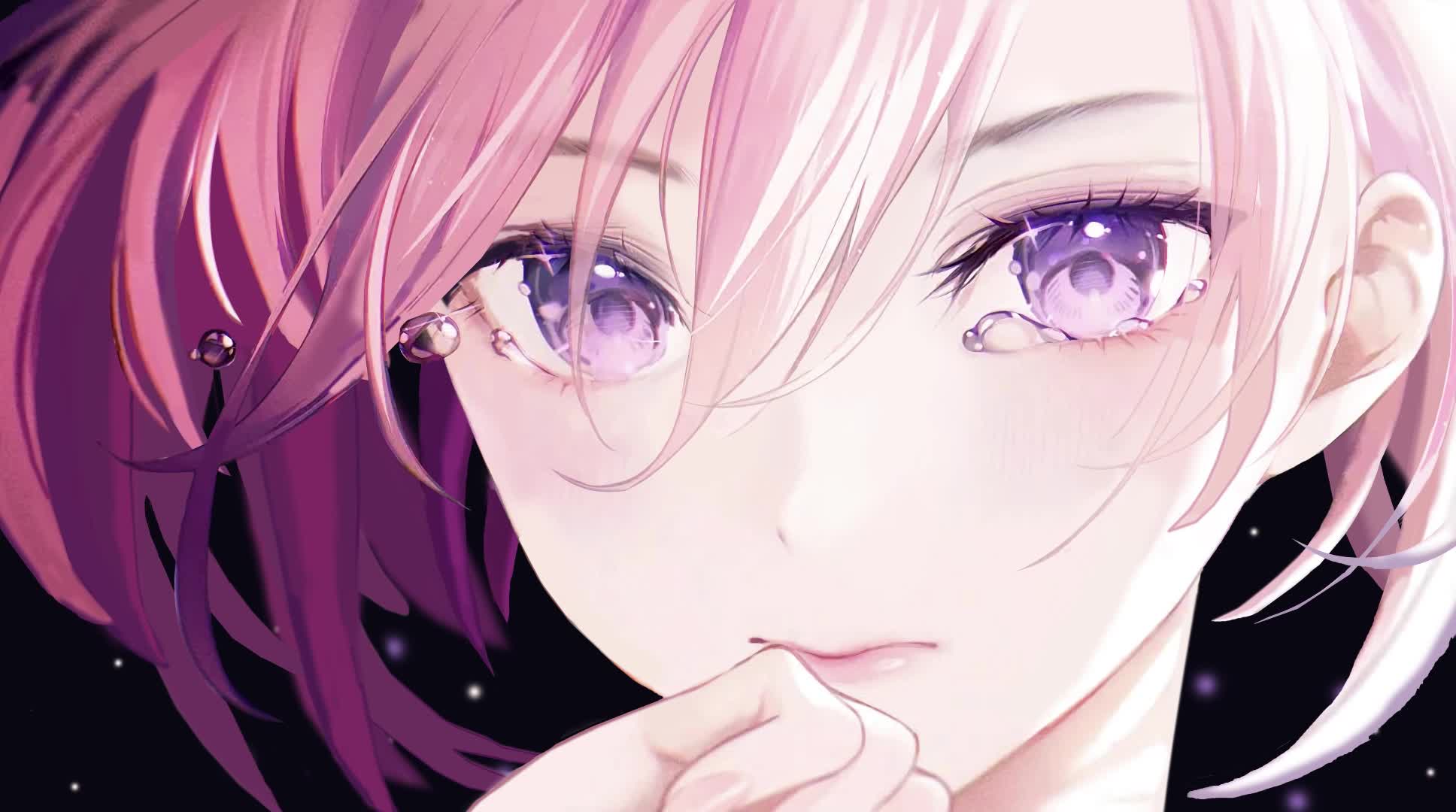 Anime Girl With Tears Live Wallpaper