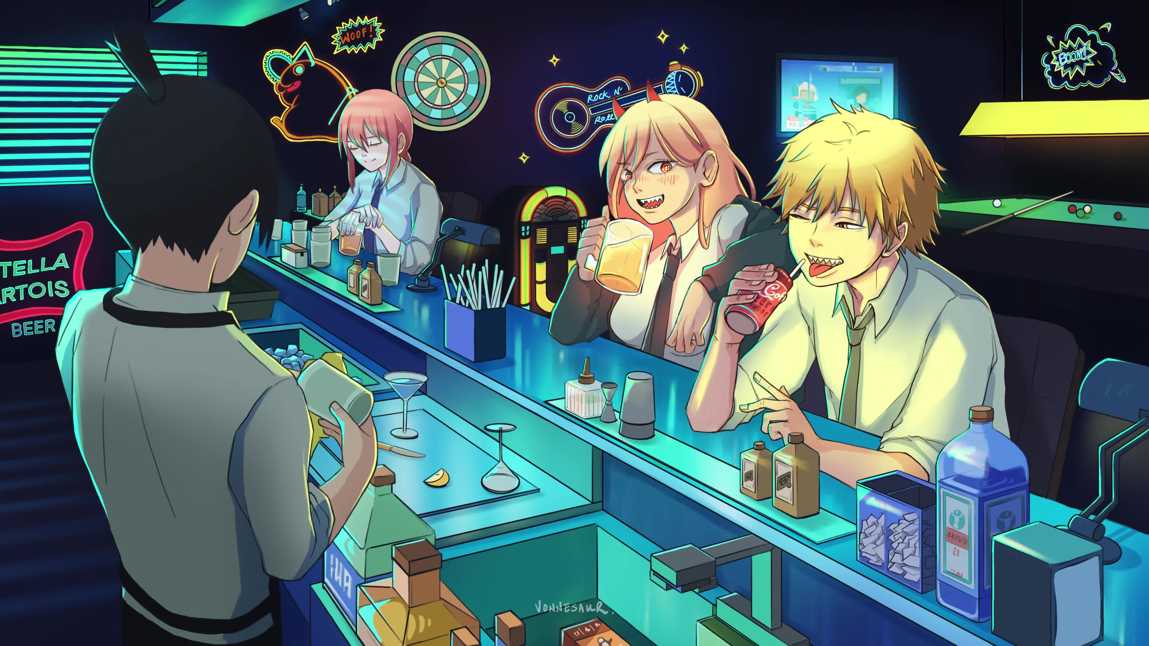 Chainsaw Man Pub Live Wallpaper
