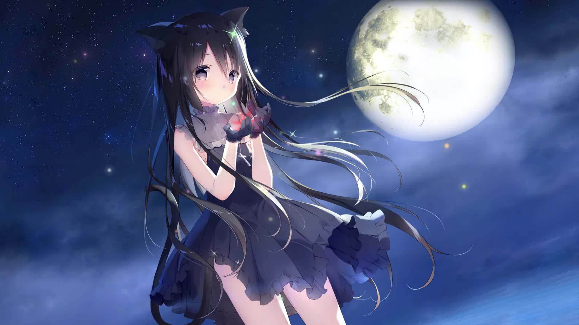 [Starry Sky Train] Girl Starry Sky Railroad Journey Live Wallpaper