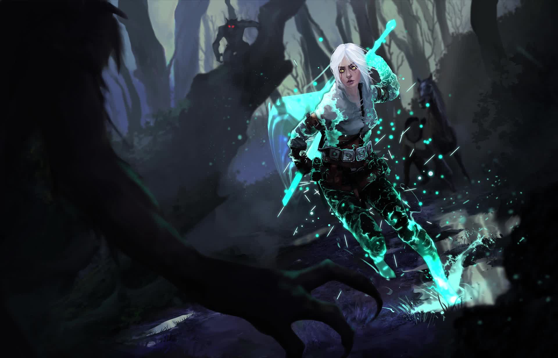 [Witcher] Ciri Dashing into Monsters Live Wallpaper
