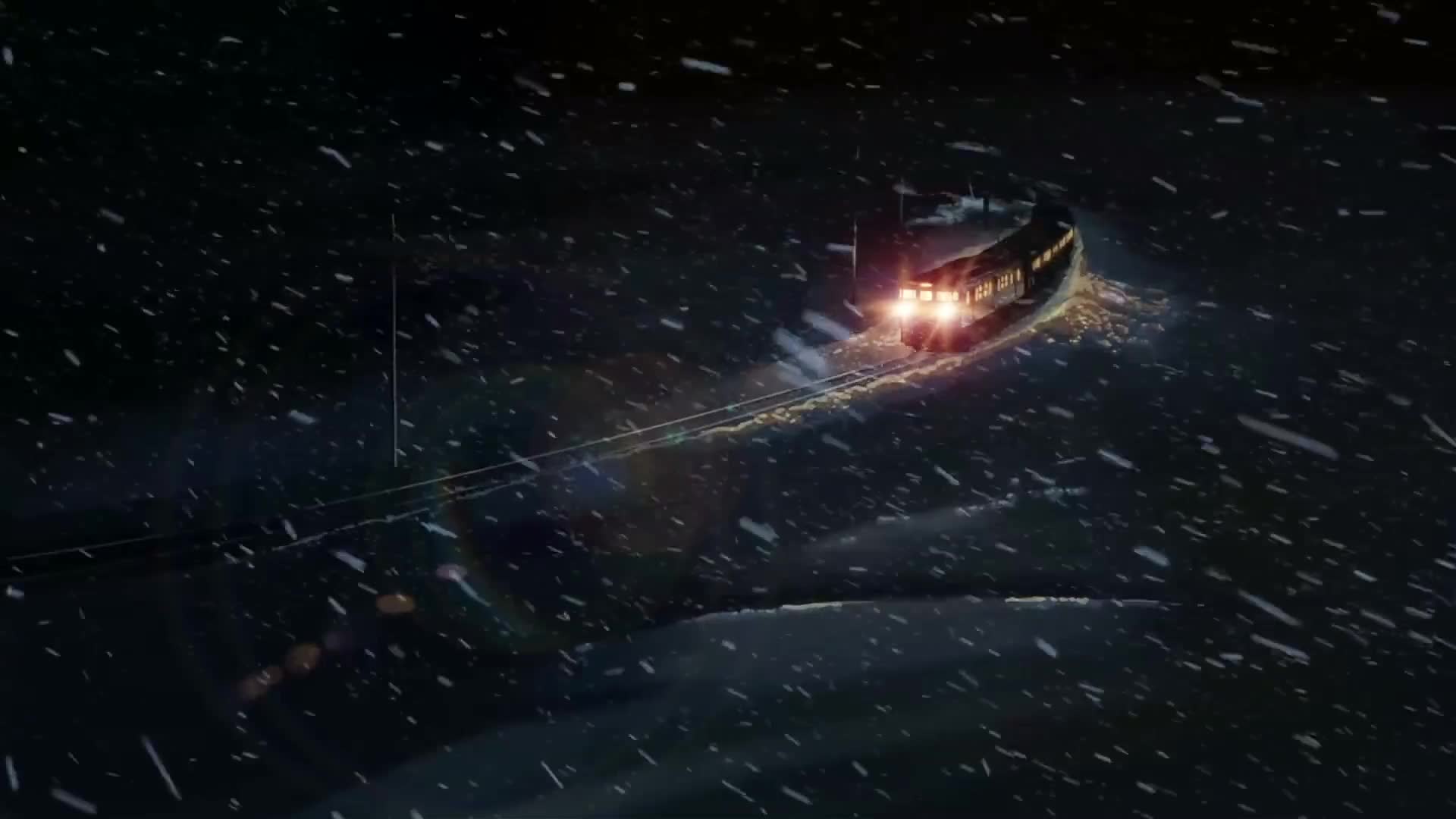 Train stuck in snow Live Wallpaper