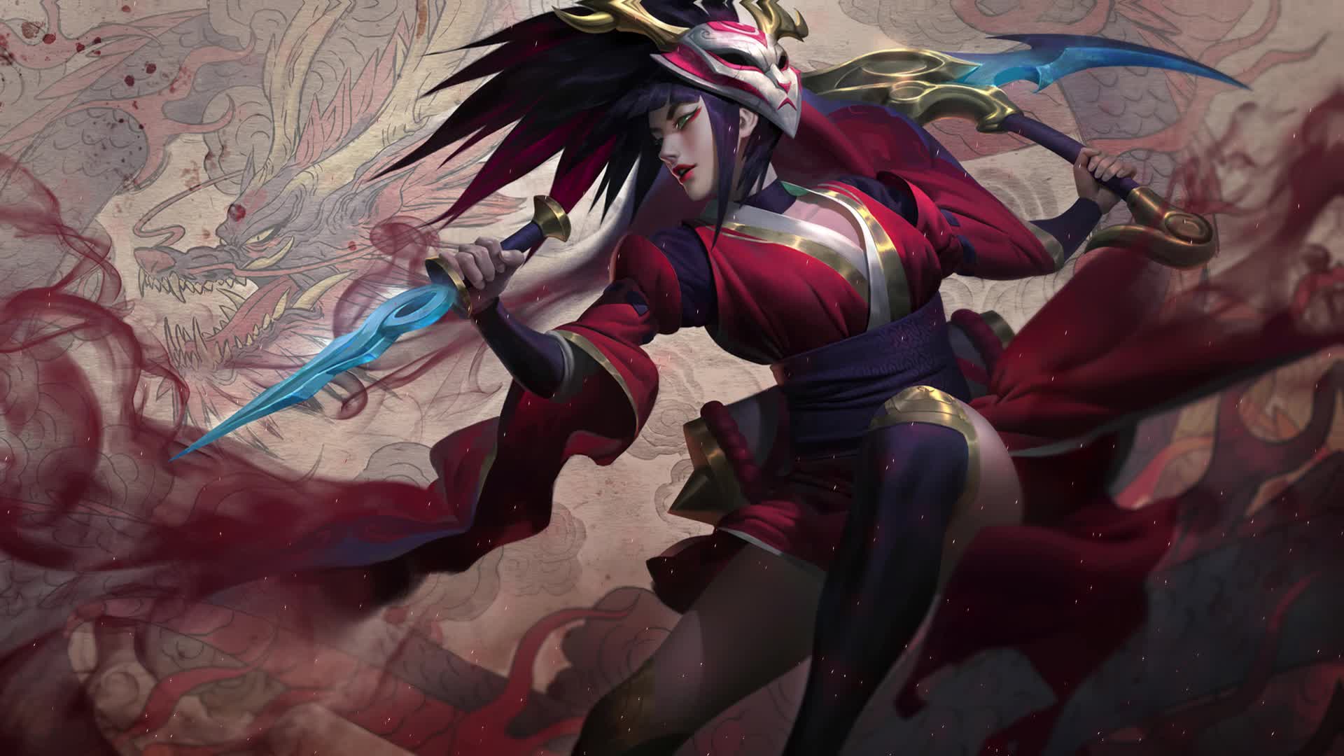 Bloodmoon Akali Live Wallpaper