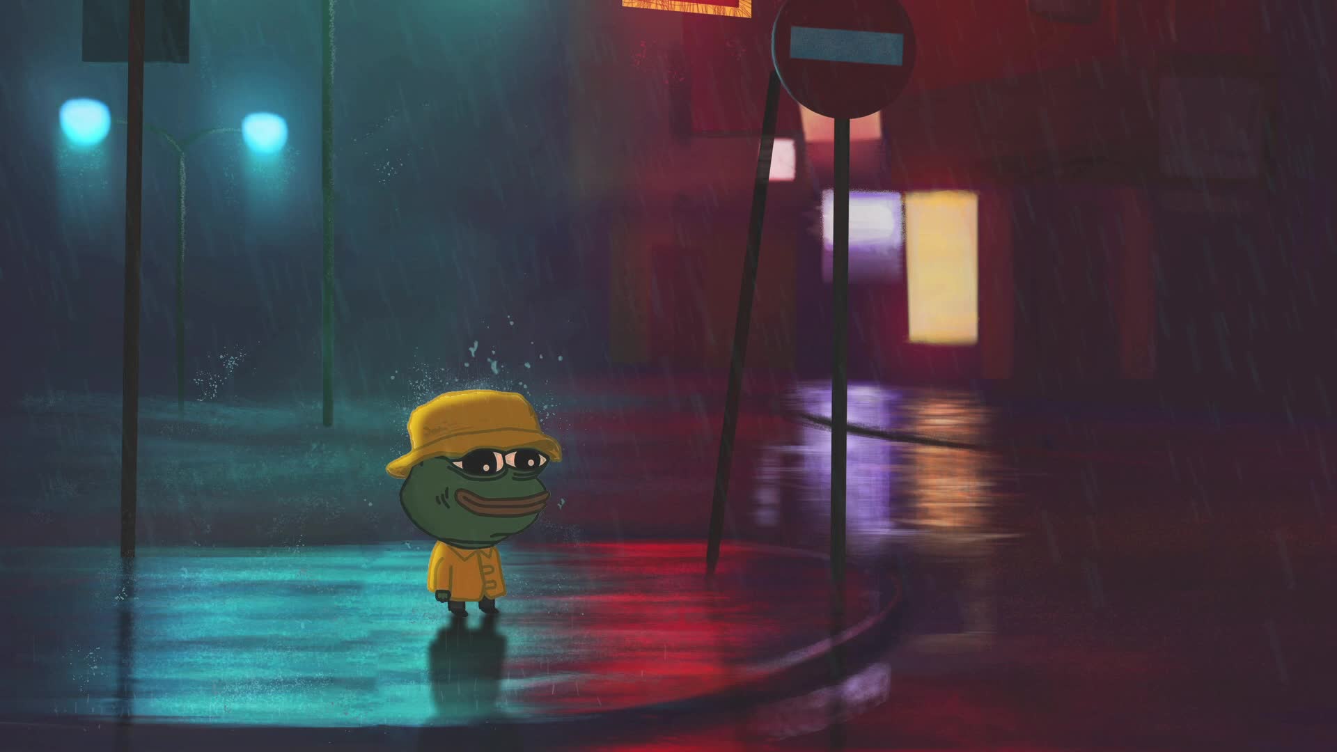 Pepe In Te Rain Live Wallpaper