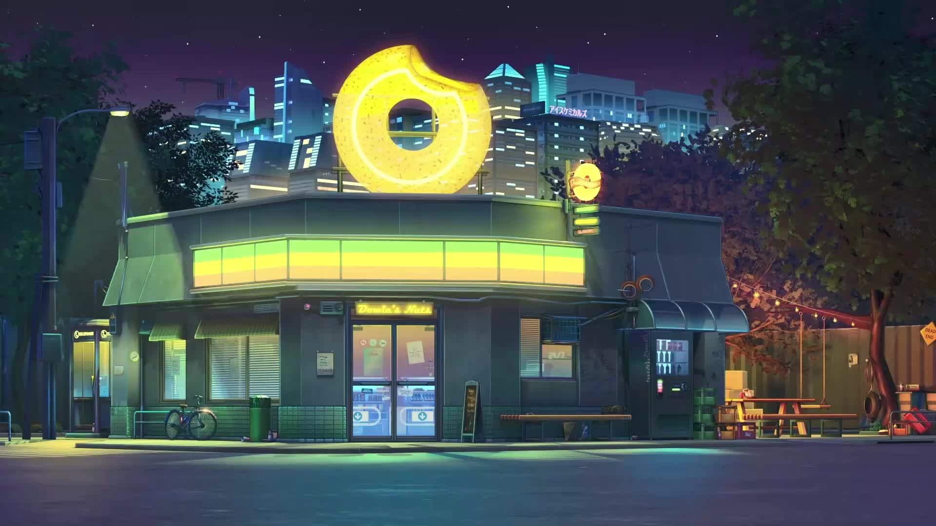 Donut Shop [Lofi JazzHop Sleepy Vibes] Live Wallpaper