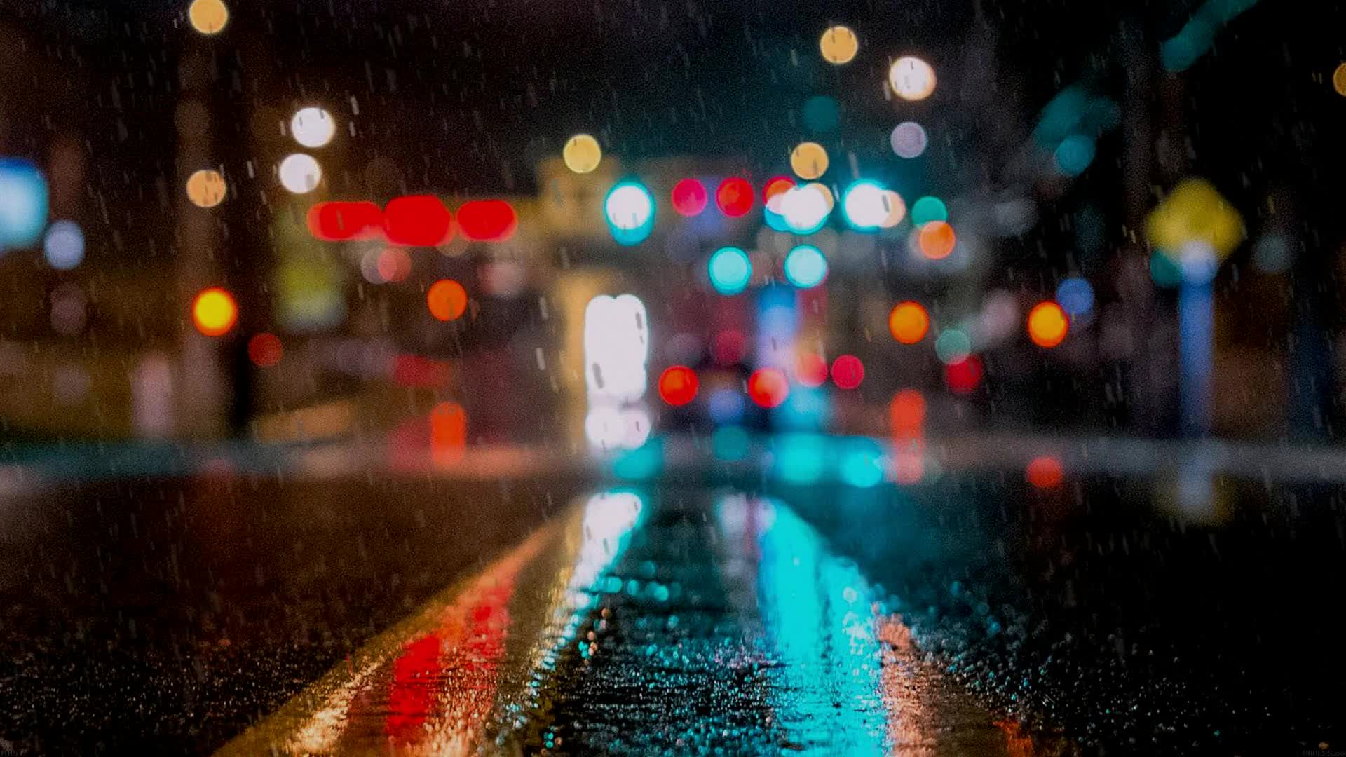 Rain city drive. Дорога дождь. Ночной дождь. Размытый фон города. Мокрый асфальт.