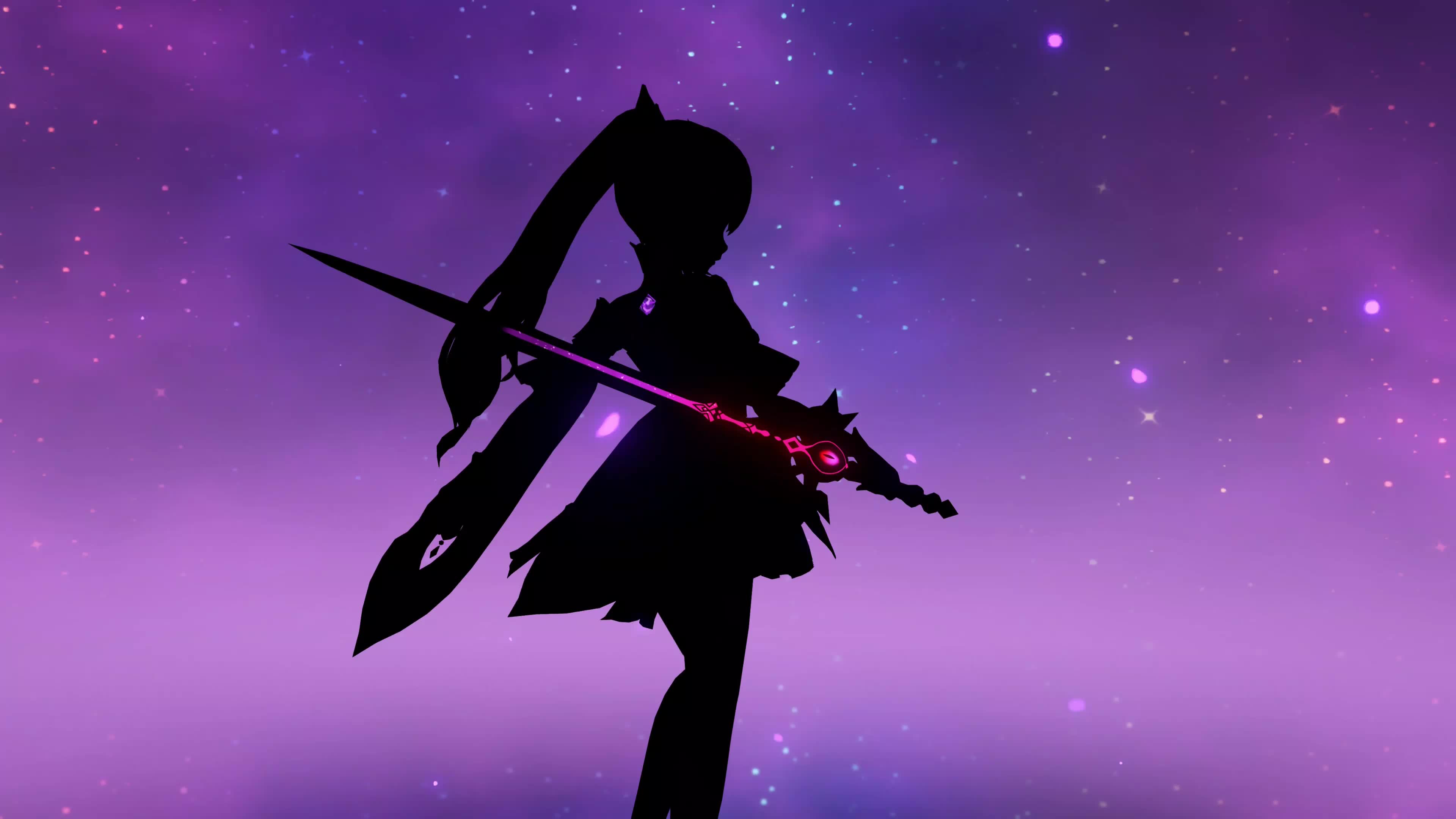 Keqings Shadow with Festering Desire Live Wallpaper