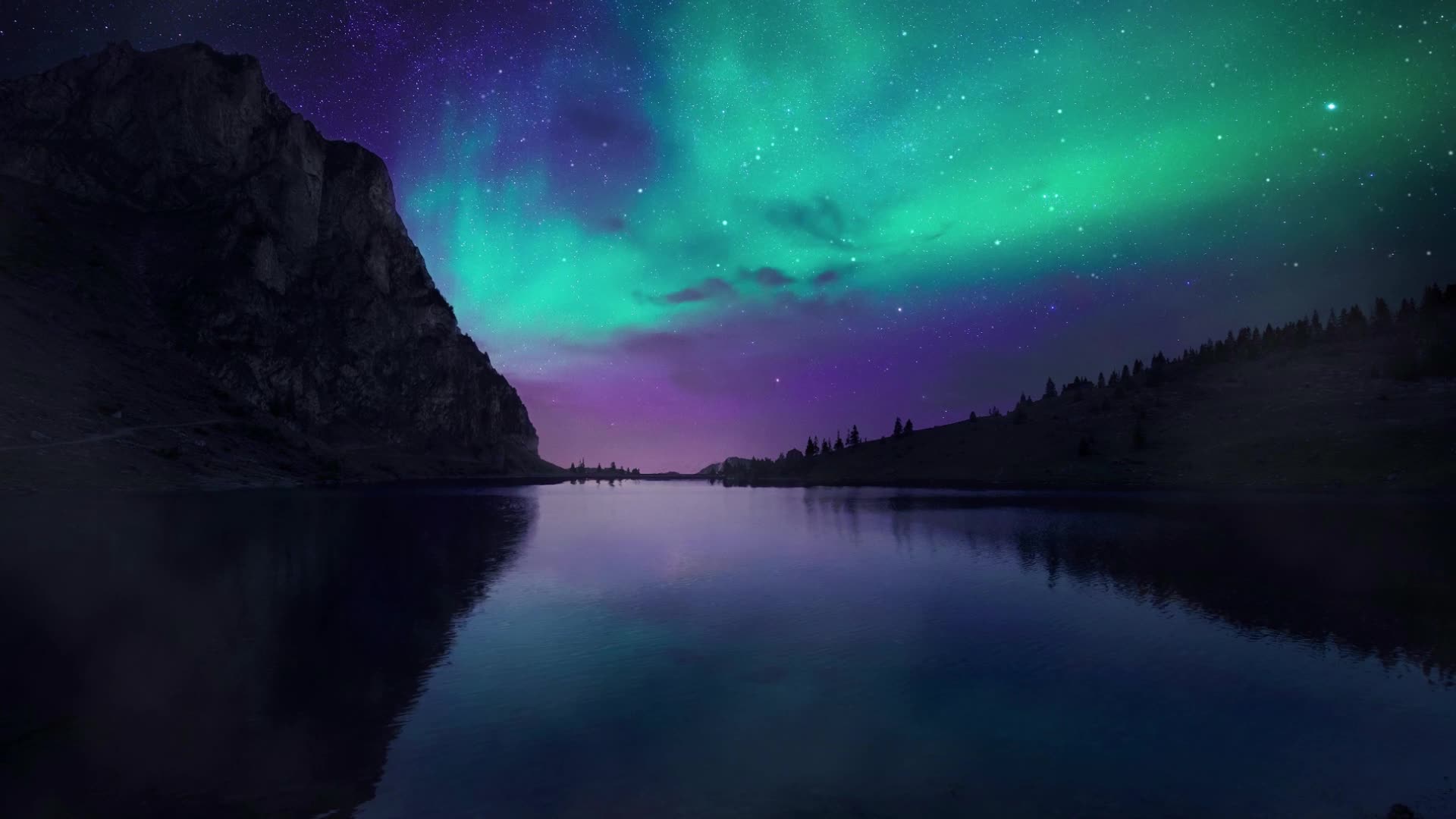 Aurora-Lake Live Wallpaper